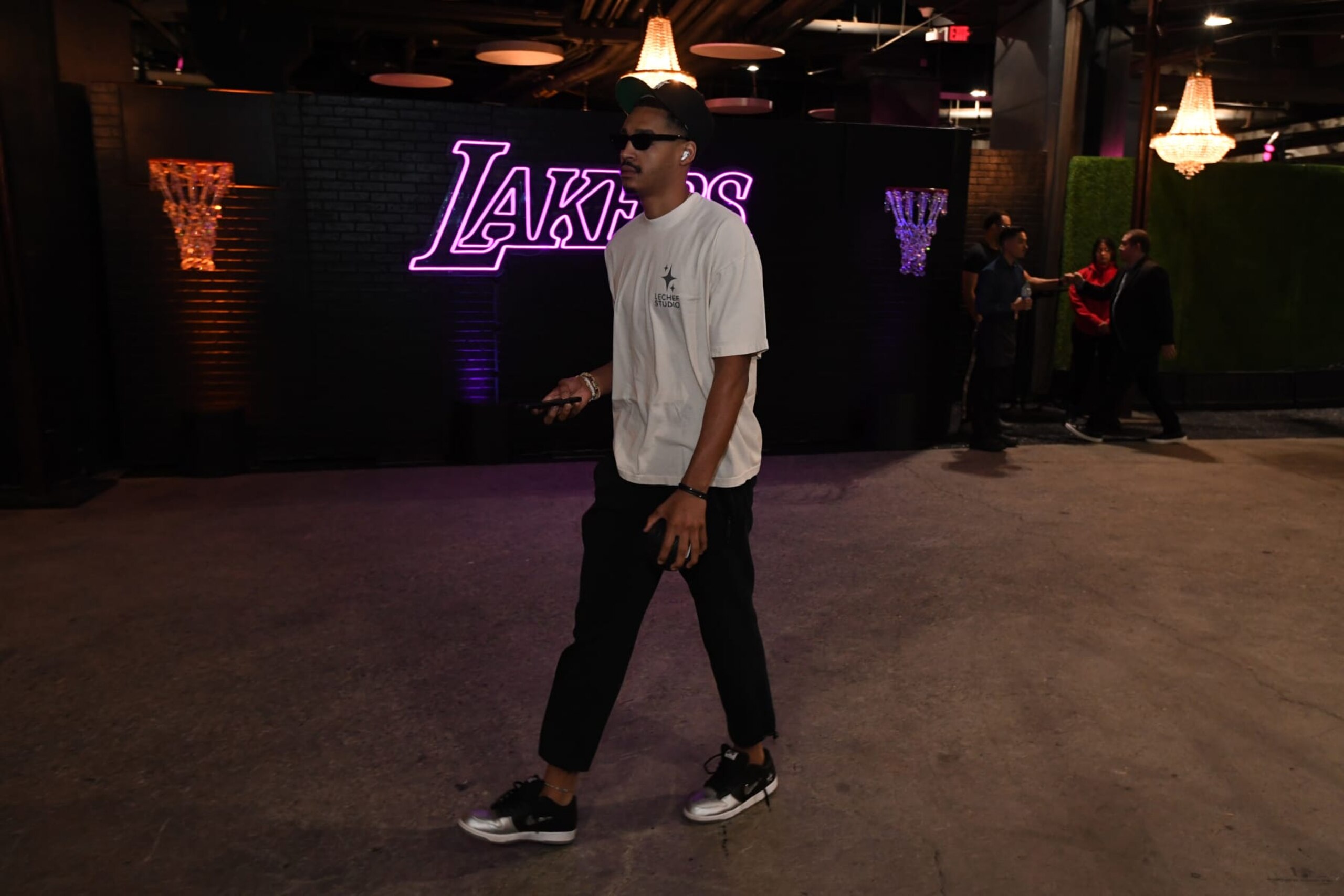 LOS ANGELES, CA - MAY 12: Jordan Poole #3 of the Golden State Warriors arrives to the arena before Game Six of the Western Conference Semi-Finals of the 2023 NBA Playoffs against the Los Angeles Lakers on May 12, 2023 at Crypto.com Arena in Los Angeles, California. NOTE TO USER: User expressly acknowledges and agrees that, by downloading and/or using this Photograph, user is consenting to the terms and conditions of the Getty Images License Agreement. Mandatory Copyright Notice: Copyright 2023 NBAE (Photo by Noah Graham/NBAE via Getty Images) LOS ANGELES, CA - MAY 12: Jordan Poole #3 of the Golden State Warriors arrives to the arena before Game Six of the Western Conference Semi-Finals of the 2023 NBA Playoffs against the Los Angeles Lakers on May 12, 2023 at Crypto.com Arena in Los Angeles, California. NOTE TO USER: User expressly acknowledges and agrees that, by downloading and/or using this Photograph, user is consenting to the terms and conditions of the Getty Images License Agreement. Mandatory Copyright Notice: Copyright 2023 NBAE (Photo by Noah Graham/NBAE via Getty Images)