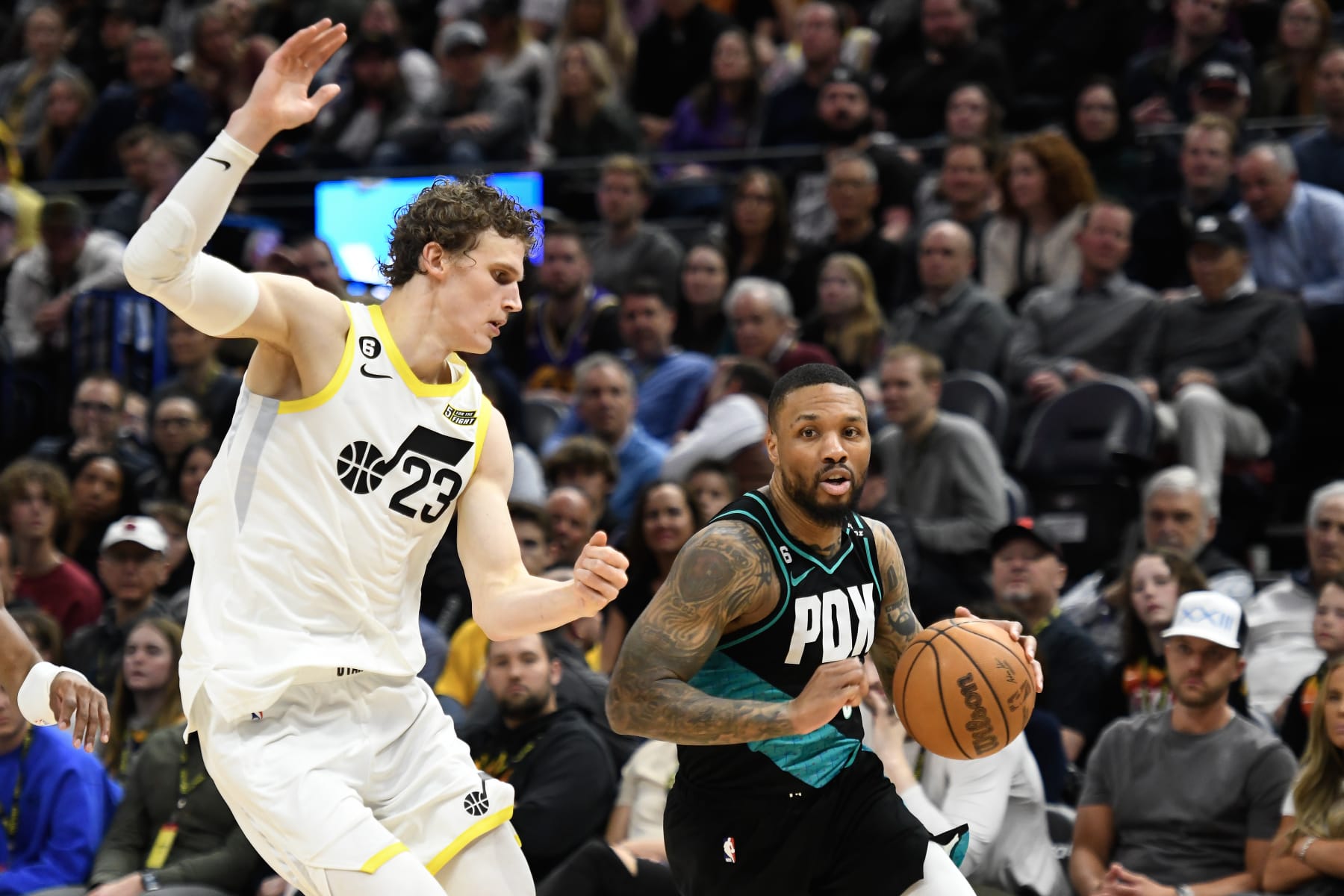 Lauri Markkanen and Damian Lillard