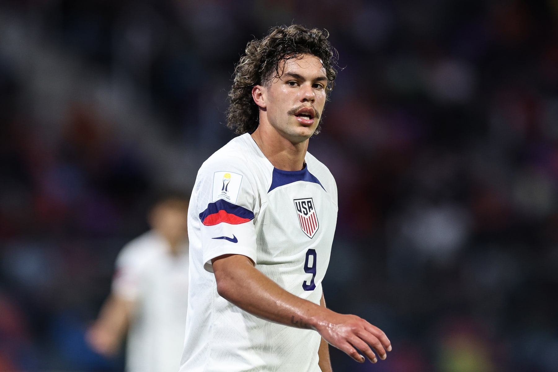 SANTIAGO DEL ESTERO, ARGENTINA - JUNE 04: Cade Cowell of USA reacts during the FIFA U-20 World Cup Argentina 2023  Quarter Finals match between USA and Uruguay at Estadio Santiago del Estero on June 04, 2023 in Santiago del Estero, Argentina. (Photo by Tim Nwachukwu - FIFA/FIFA via Getty Images)