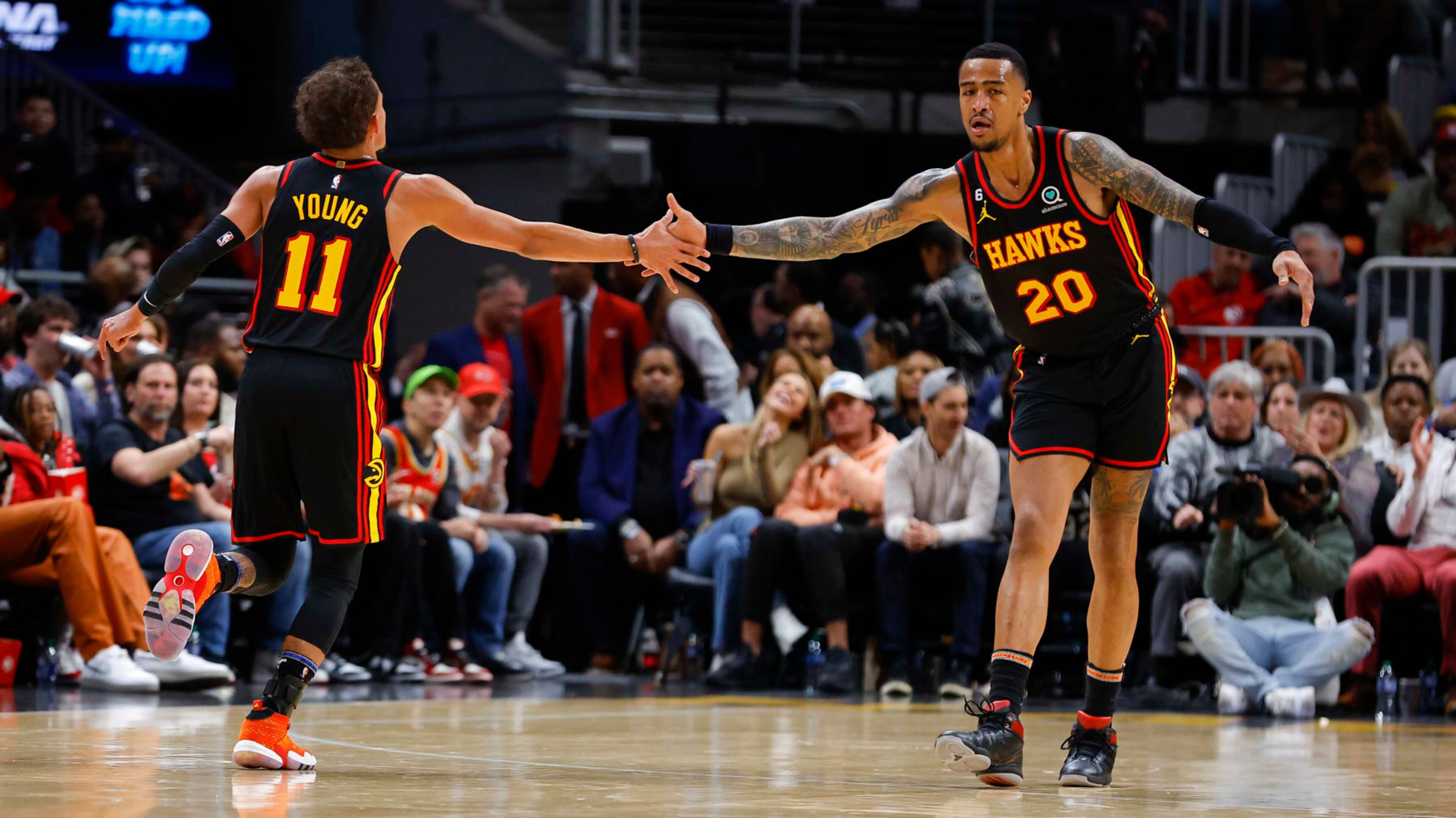 Trae Young and John Collins