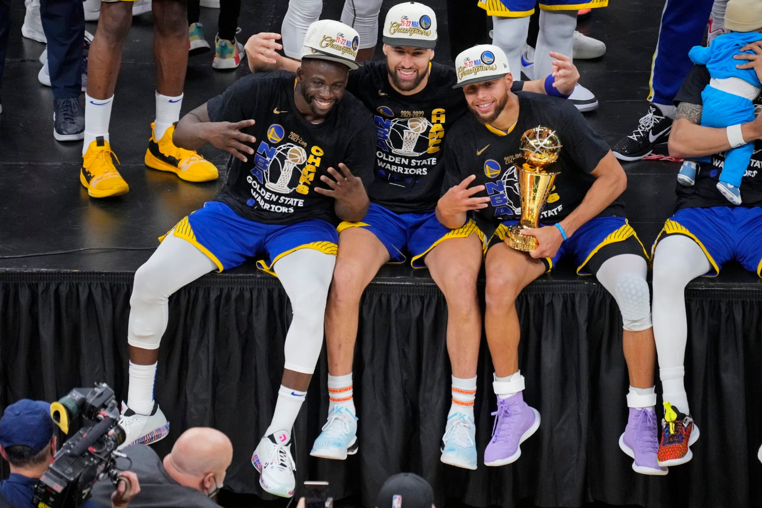 Draymond Green, Klay Thompson and Stephen Curry Draymond Green, Klay Thompson and Stephen Curry