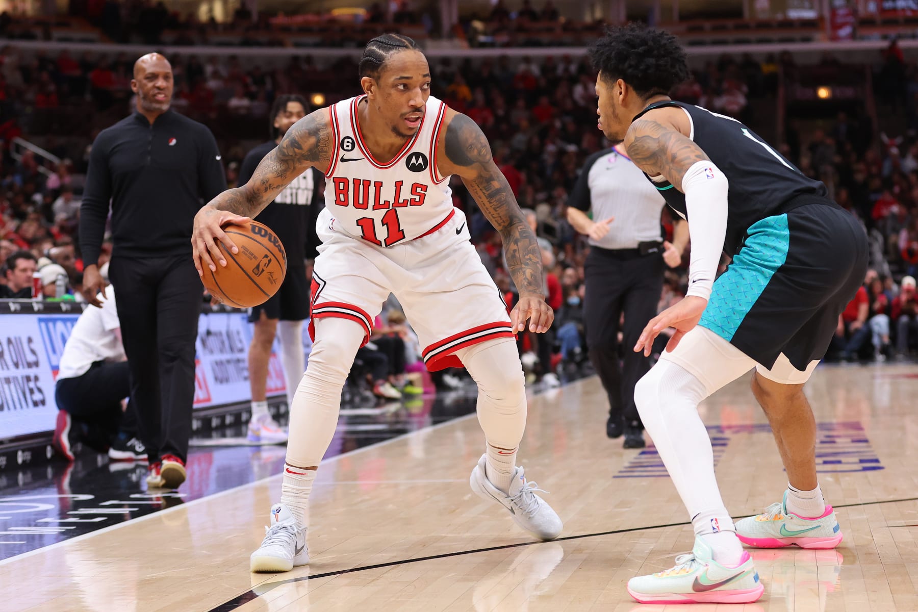 DeMar DeRozan and Anfernee Simons