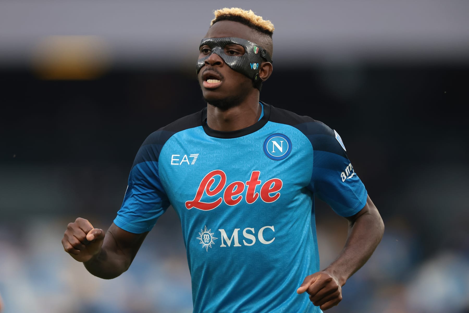 NAPLES, ITALY - JUNE 04: Victor Osimhen of SSC Napoli during the Serie A match between SSC Napoli and UC Sampdoria at Stadio Diego Armando Maradona on June 04, 2023 in Naples, Italy. (Photo by Jonathan Moscrop/Getty Images)