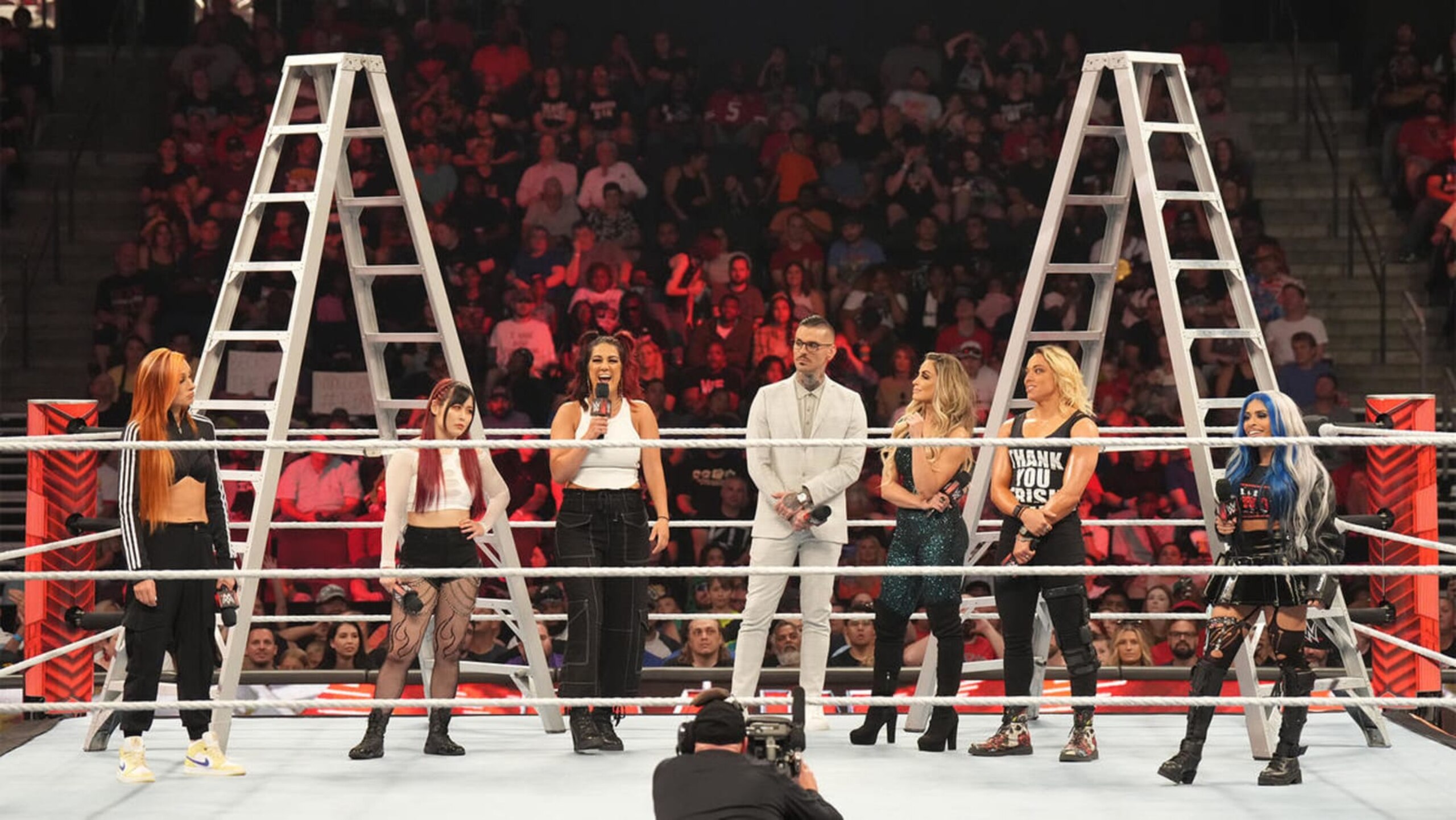 The women's MITB competitors. The women's MITB competitors.