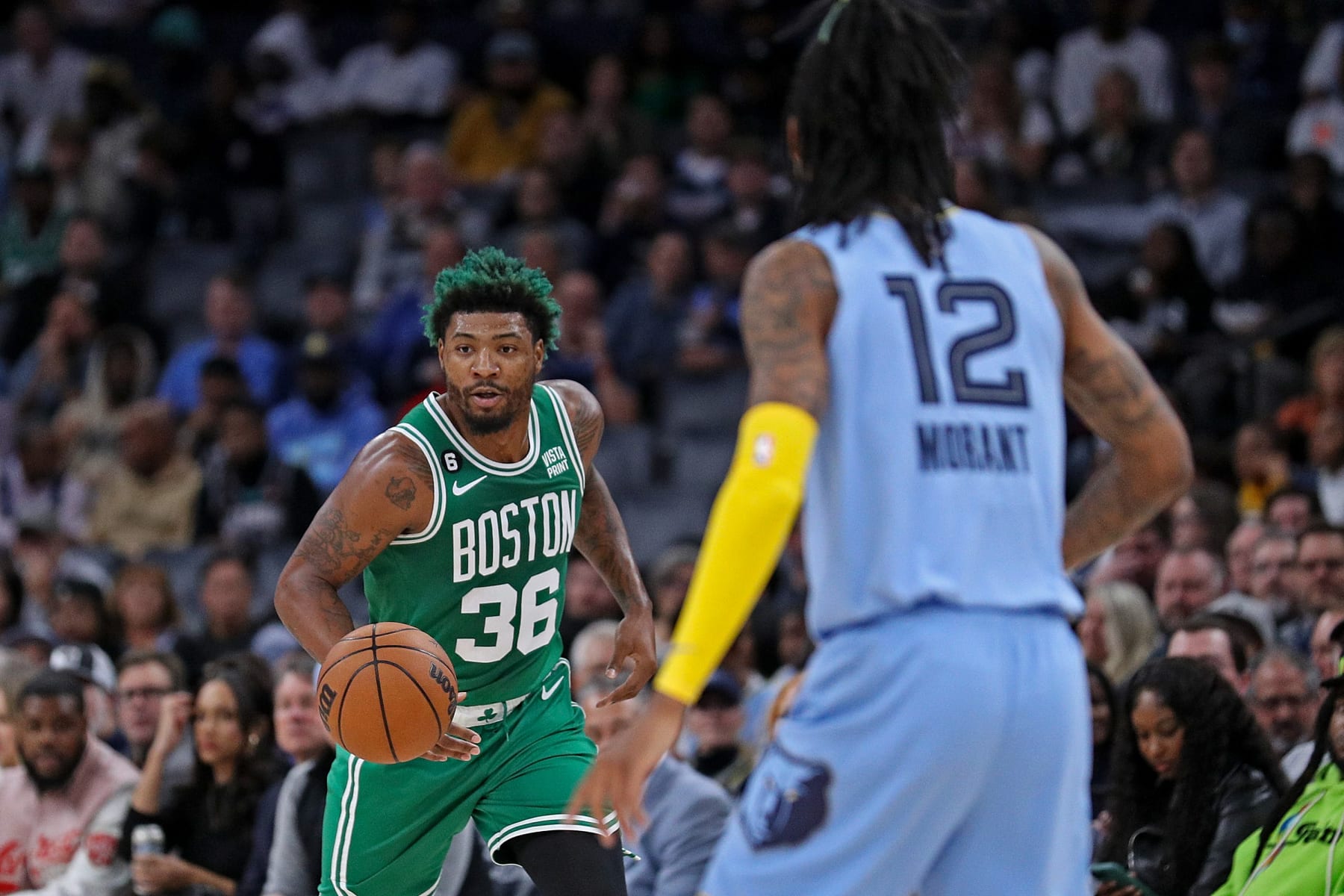 Marcus Smart and Ja Morant