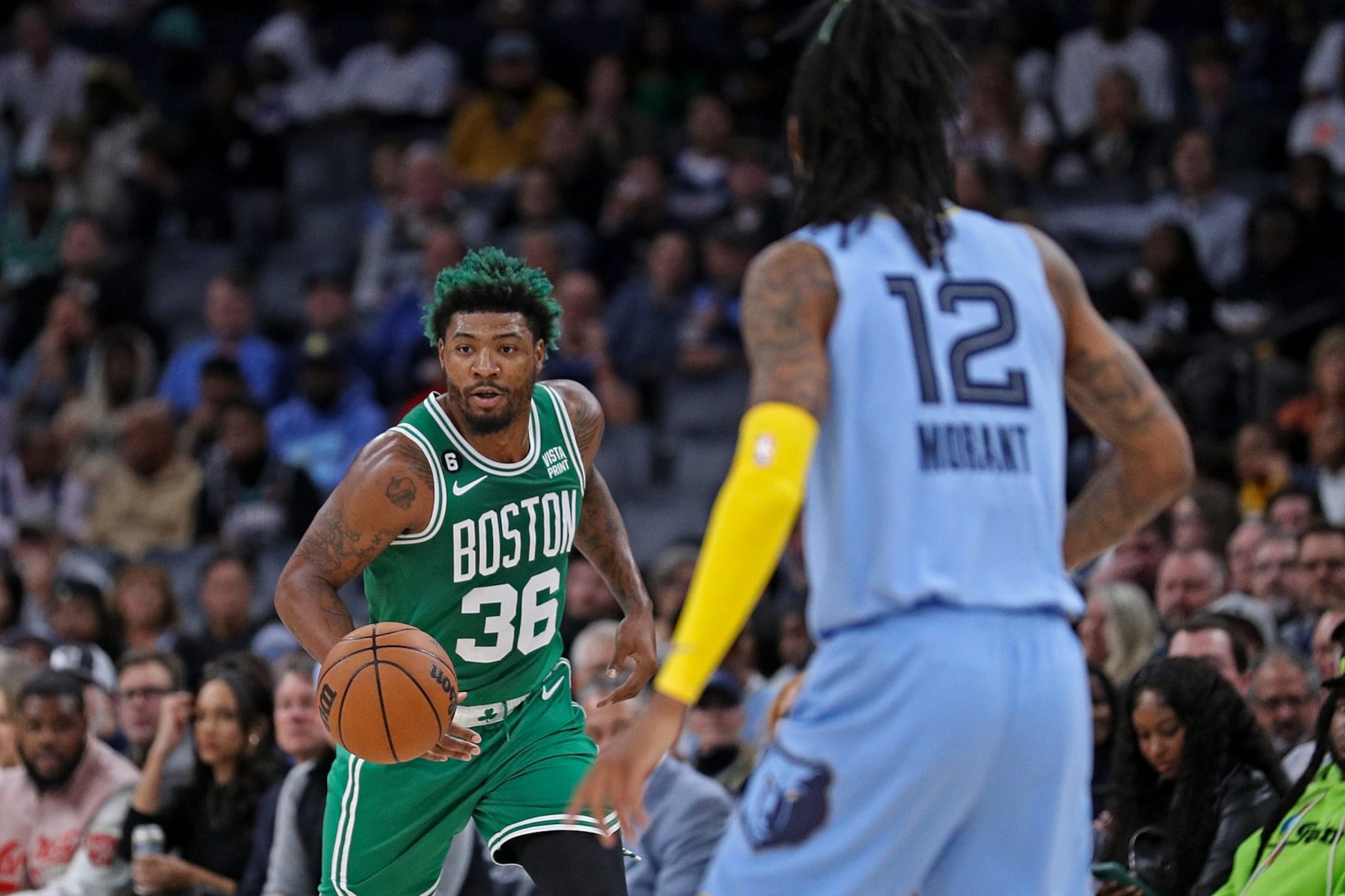 Marcus Smart and Ja Morant