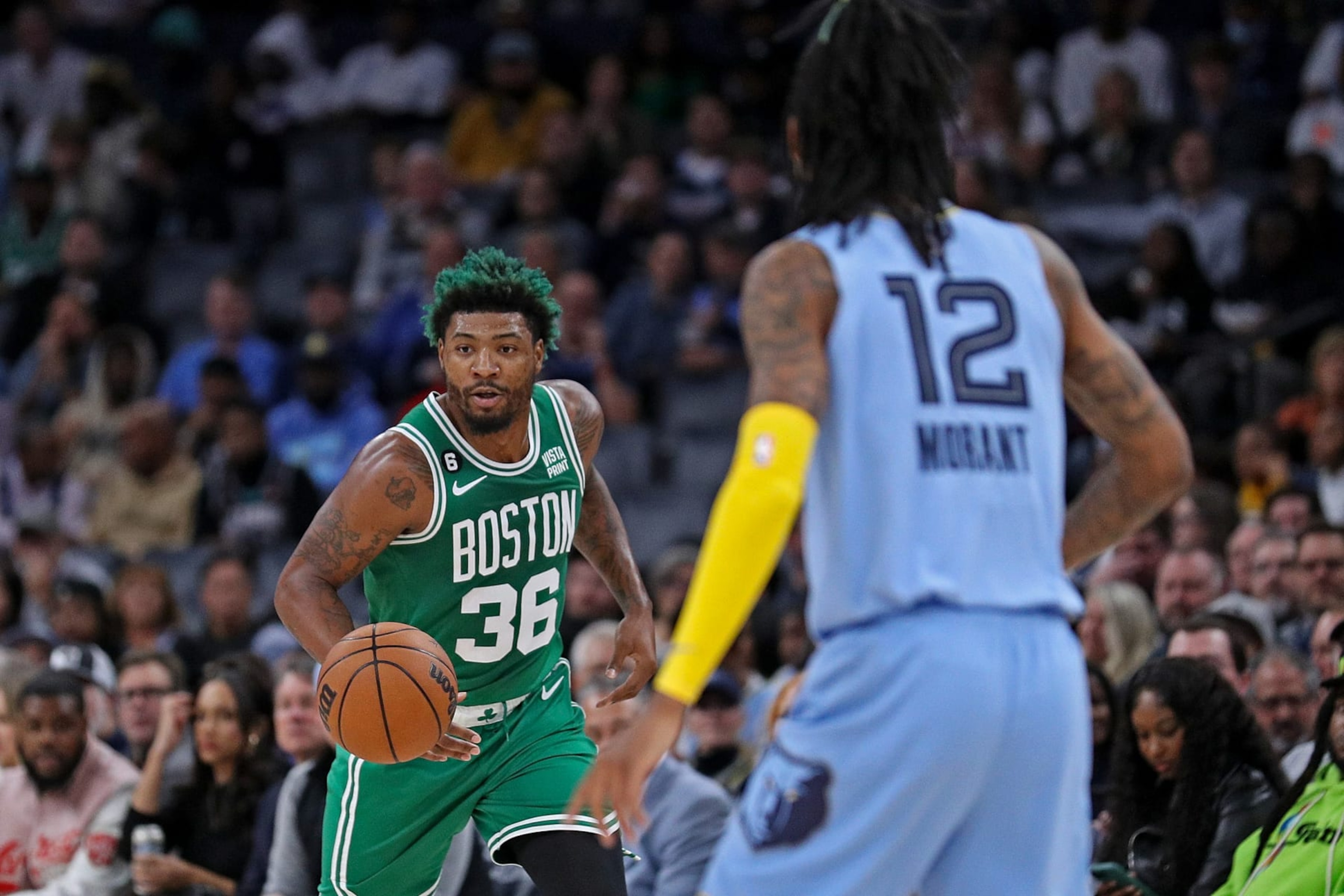 Marcus Smart and Ja Morant