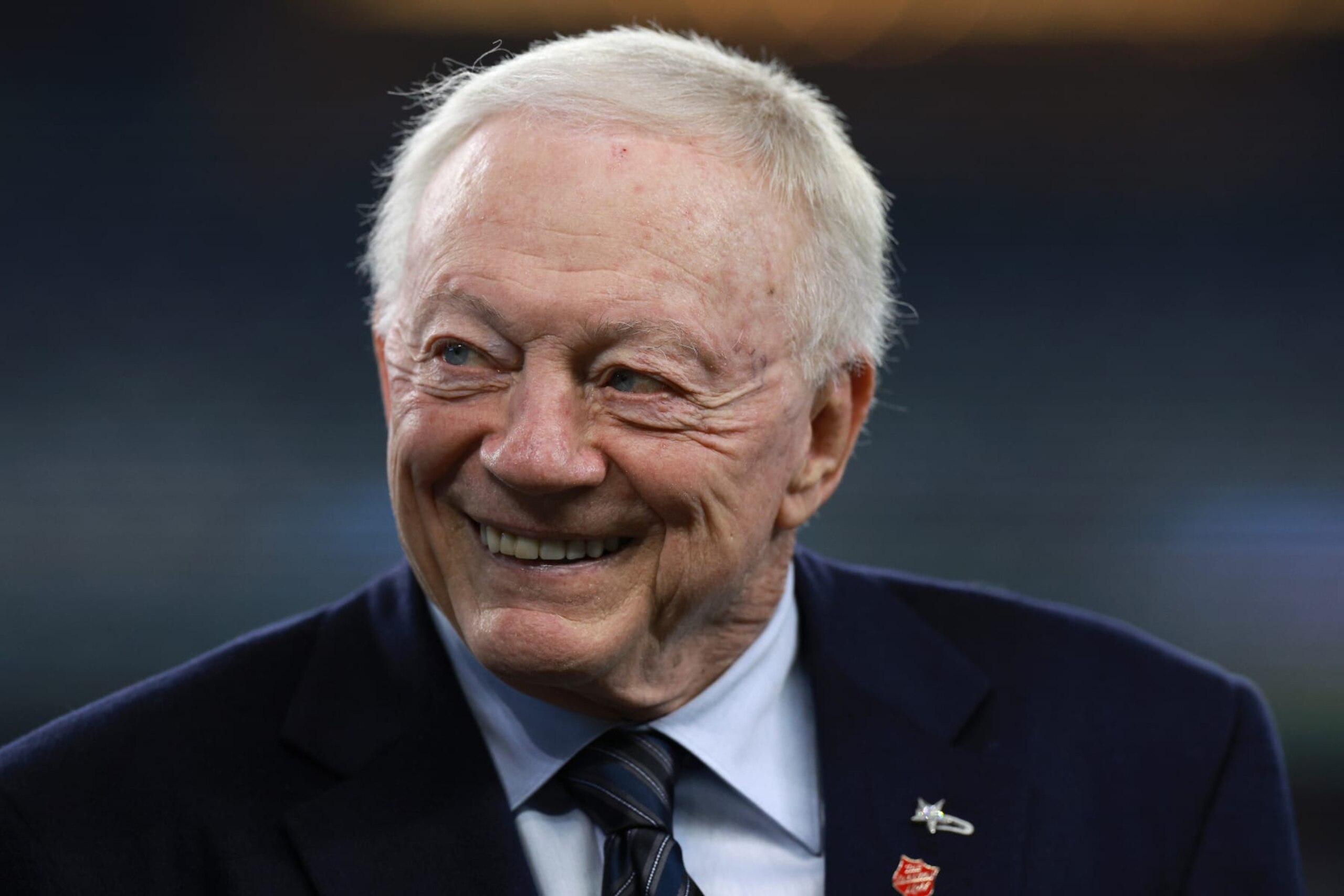 ARLINGTON, TEXAS - DECEMBER 11: Dallas Cowboys owner Jerry Jones looks on prior to a game against the Houston Texans at AT&T Stadium on December 11, 2022 in Arlington, Texas. (Photo by Tom Pennington/Getty Images)