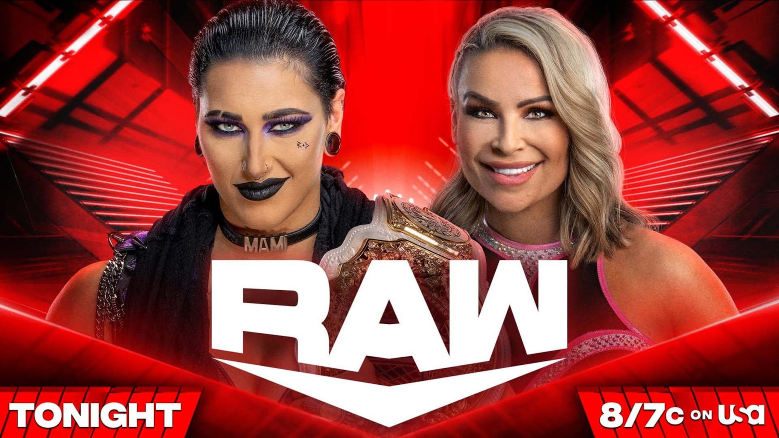 Rhea Ripley and Natalya.