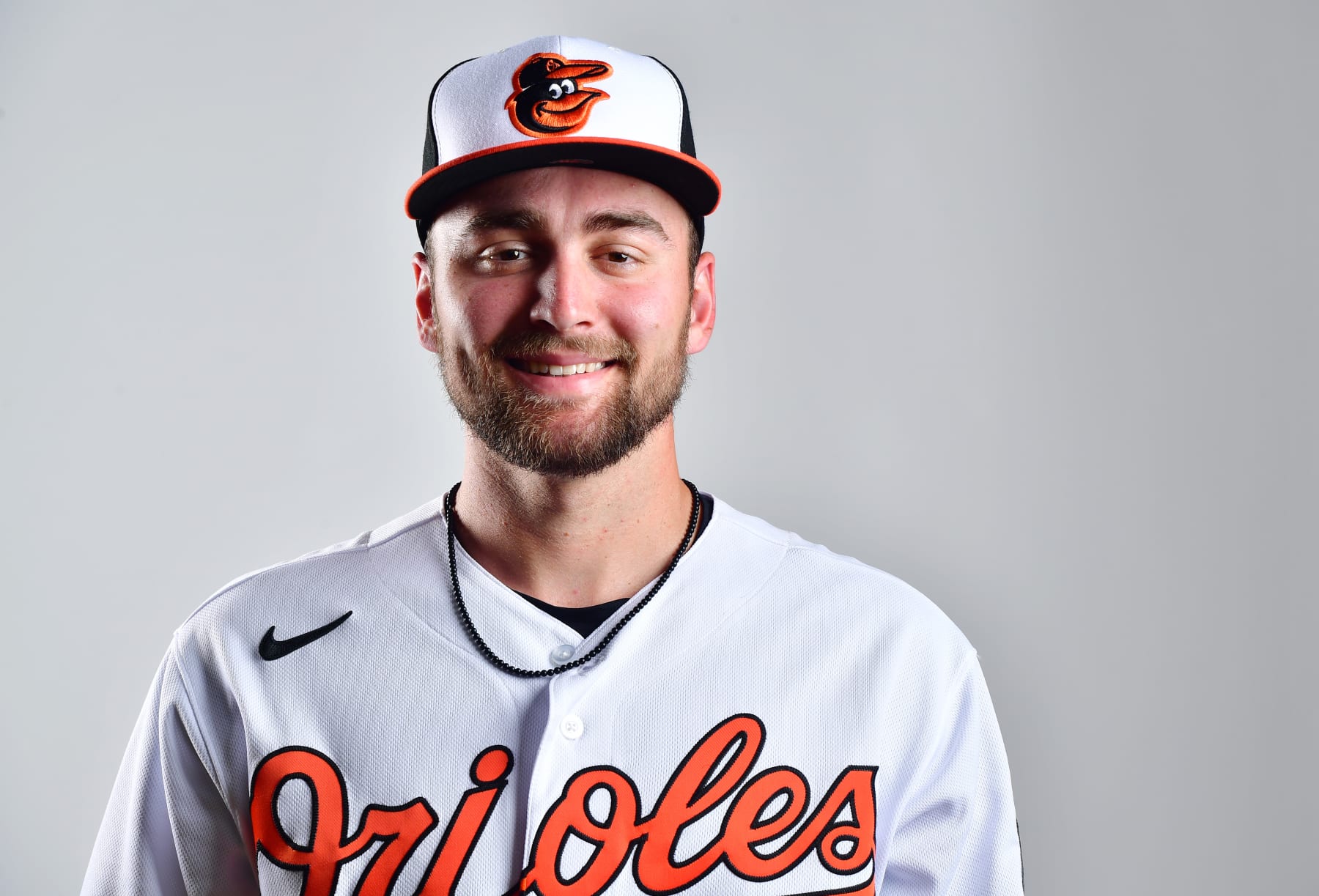 SARASOTA, FLORIDA - FEBRUARY 23: Colton Cowser #76 of the Baltimore Orioles poses for a portrait during the 2023 Baltimore Orioles Photo Day at Ed Smith Stadium on February 23, 2023 in Sarasota, Florida. (Photo by Julio Aguilar/Getty Images)