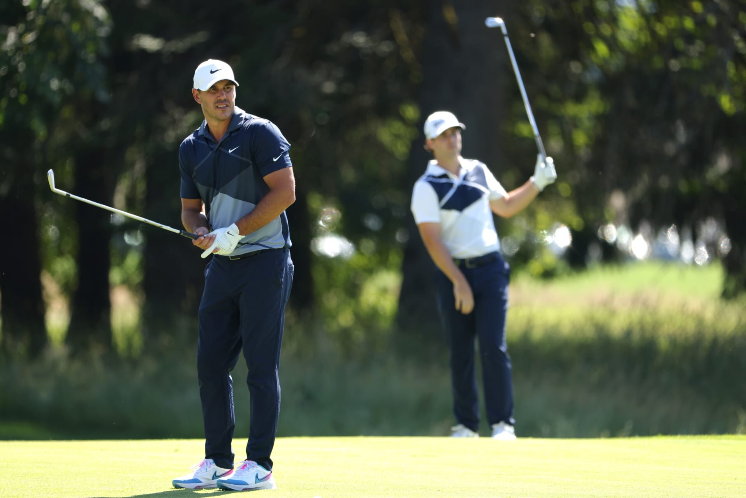 NORTH PLAINS, OREGON - JUNE 30: Team Captain Brooks Koepka of Smash GC plays his second shot on the 11th hole during day one of the LIV Golf Invitational - Portland at Pumpkin Ridge Golf Club on June 30, 2022 in North Plains, Oregon. (Photo by Jamie Squire/LIV Golf via Getty Images) NORTH PLAINS, OREGON - JUNE 30: Team Captain Brooks Koepka of Smash GC plays his second shot on the 11th hole during day one of the LIV Golf Invitational - Portland at Pumpkin Ridge Golf Club on June 30, 2022 in North Plains, Oregon. (Photo by Jamie Squire/LIV Golf via Getty Images)