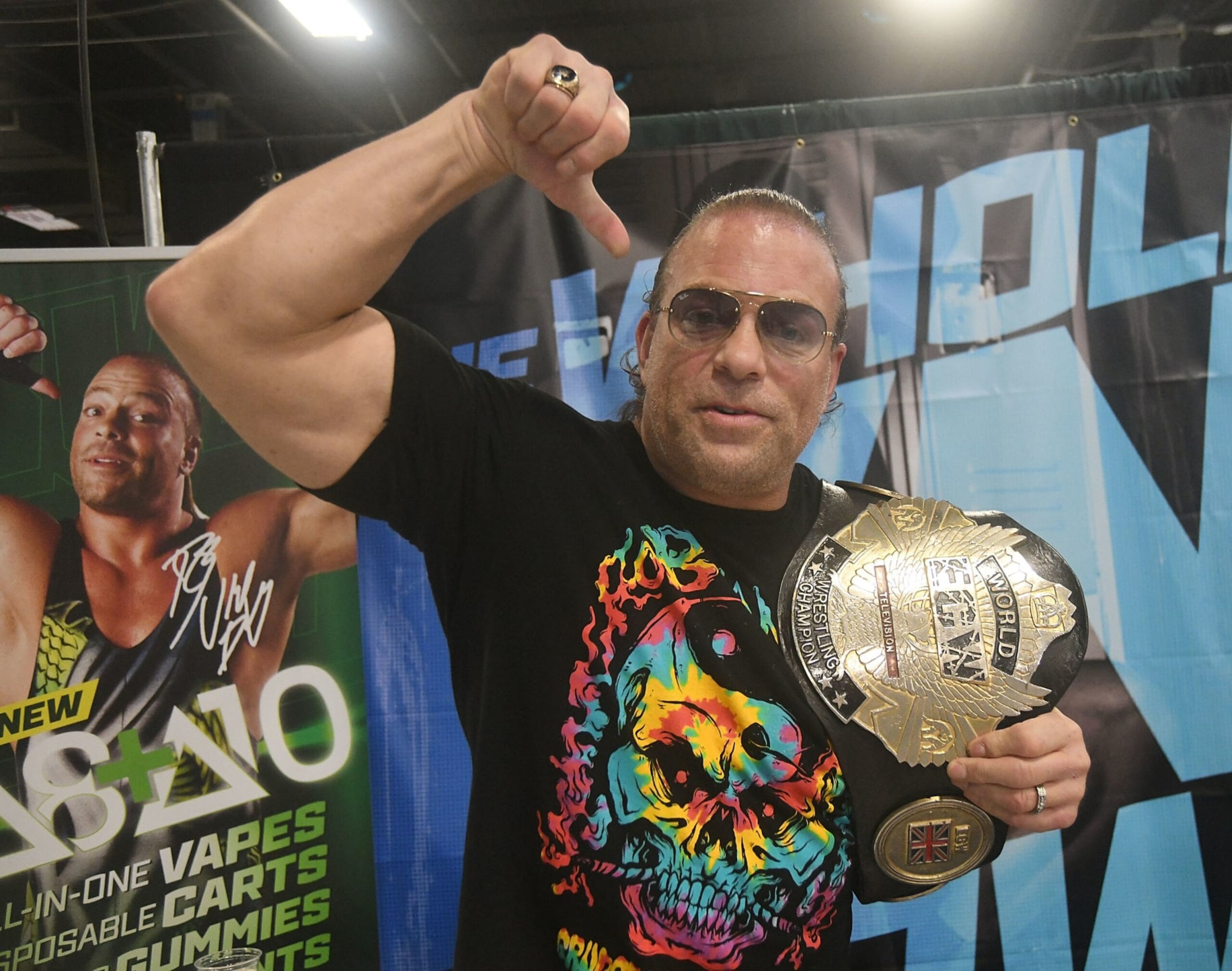 EDISON, NJ - SEPTEMBER 16:  Wrestler Rob Van Dam attends the 420 Expo Cannabis Convention at New Jersey Convention and Exposition Center on September 16, 2022 in Edison, New Jersey.  (Photo by Bobby Bank/Getty Images)