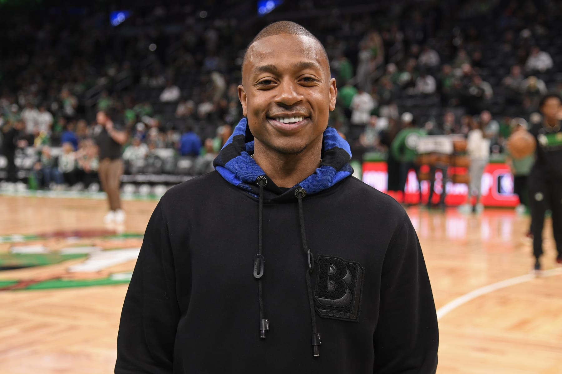 BOSTON, MA - MAY 29: Isaiah Thomas attends Game 7 of the Eastern Conference Finals 2023 NBA Playoffs between the Miami Heat and the Boston Celtics on May 29, 2023 at the TD Garden in Boston, Massachusetts. NOTE TO USER: User expressly acknowledges and agrees that, by downloading and or using this photograph, User is consenting to the terms and conditions of the Getty Images License Agreement. Mandatory Copyright Notice: Copyright 2023 NBAE  (Photo by Brian Babineau/NBAE via Getty Images)