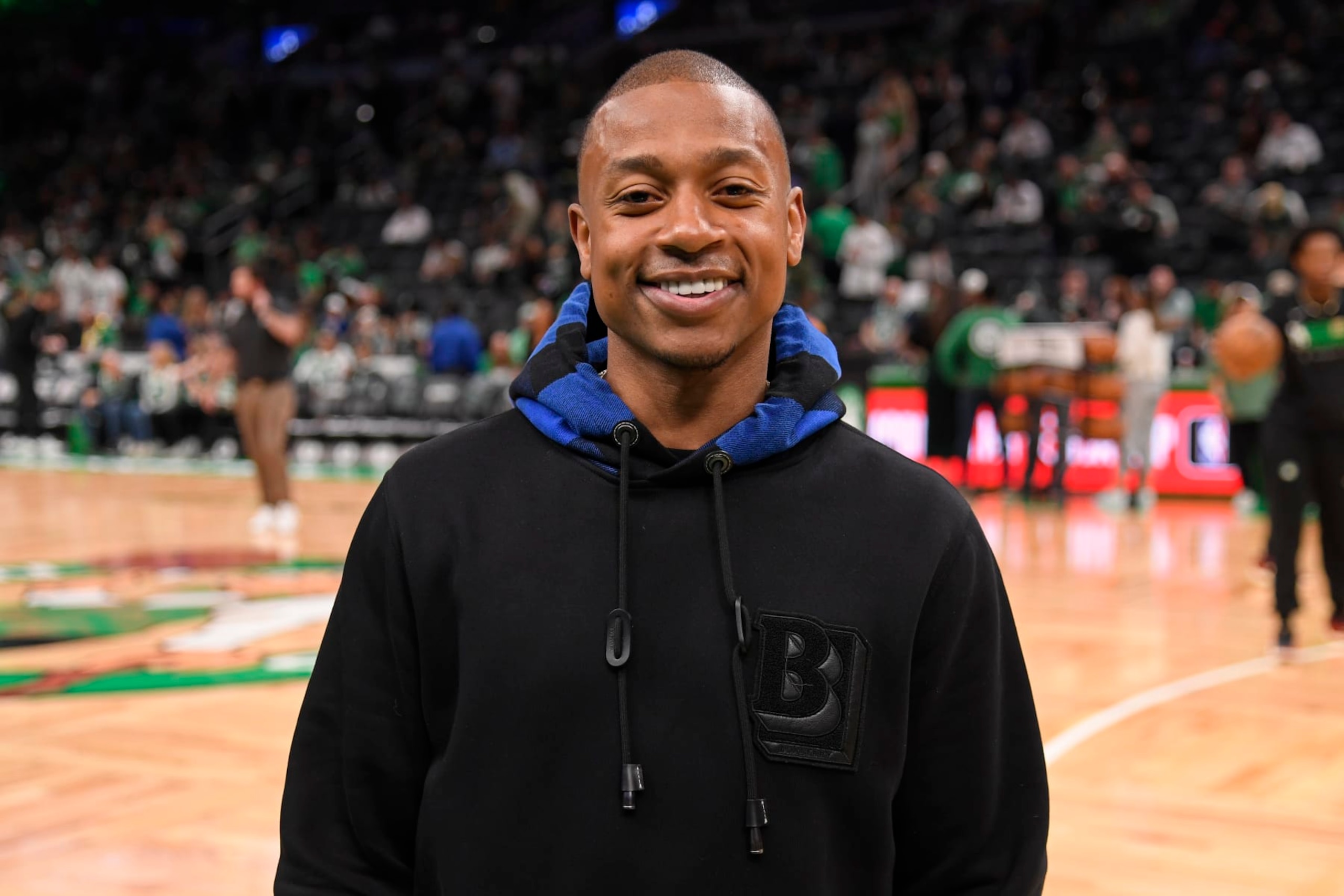 BOSTON, MA - MAY 29: Isaiah Thomas attends Game 7 of the Eastern Conference Finals 2023 NBA Playoffs between the Miami Heat and the Boston Celtics on May 29, 2023 at the TD Garden in Boston, Massachusetts. NOTE TO USER: User expressly acknowledges and agrees that, by downloading and or using this photograph, User is consenting to the terms and conditions of the Getty Images License Agreement. Mandatory Copyright Notice: Copyright 2023 NBAE  (Photo by Brian Babineau/NBAE via Getty Images)