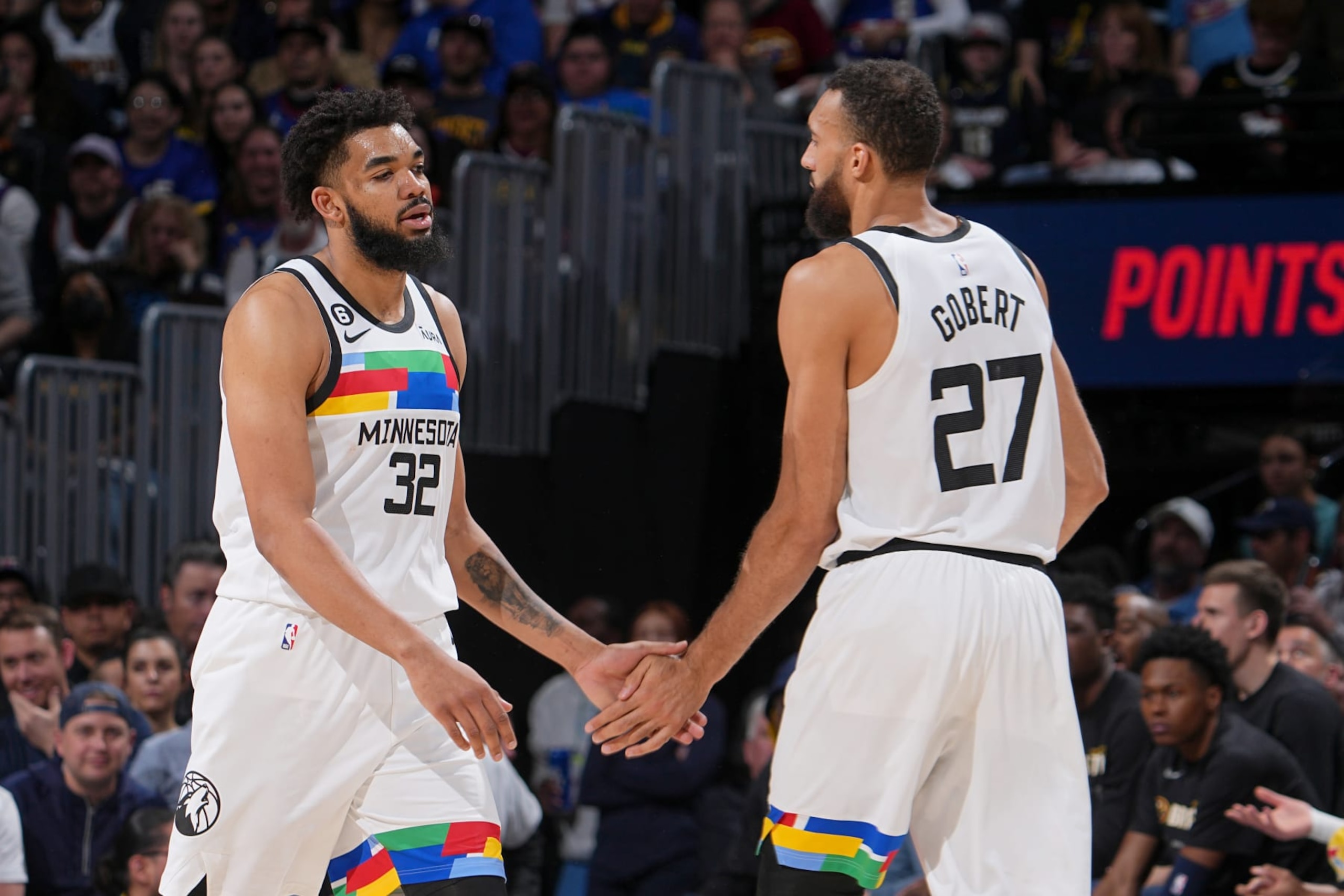Karl-Anthony Towns and Rudy Gobert