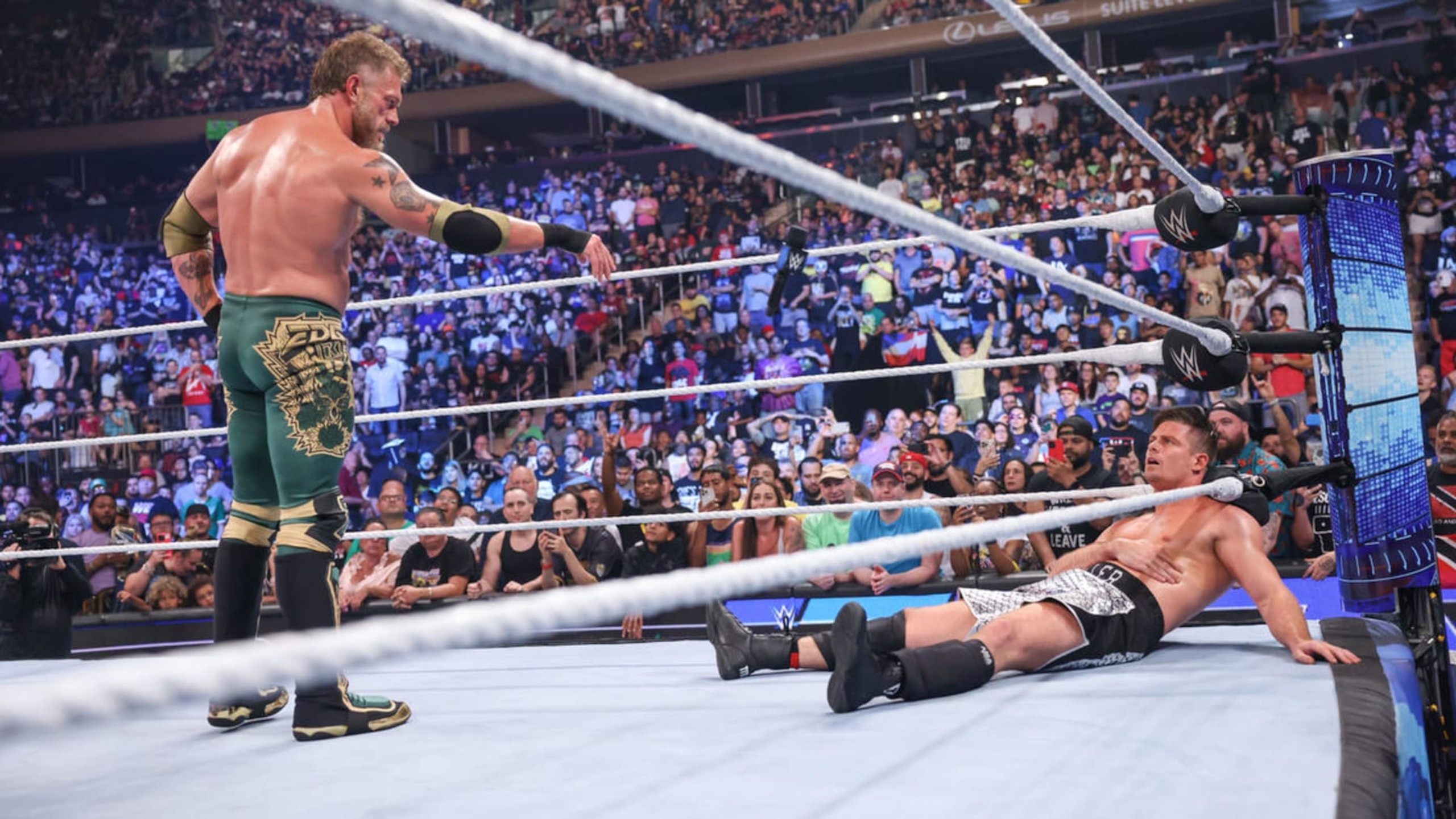 Edge put over newcomer Grayson Waller as a star on the rise on Friday's SmackDown.