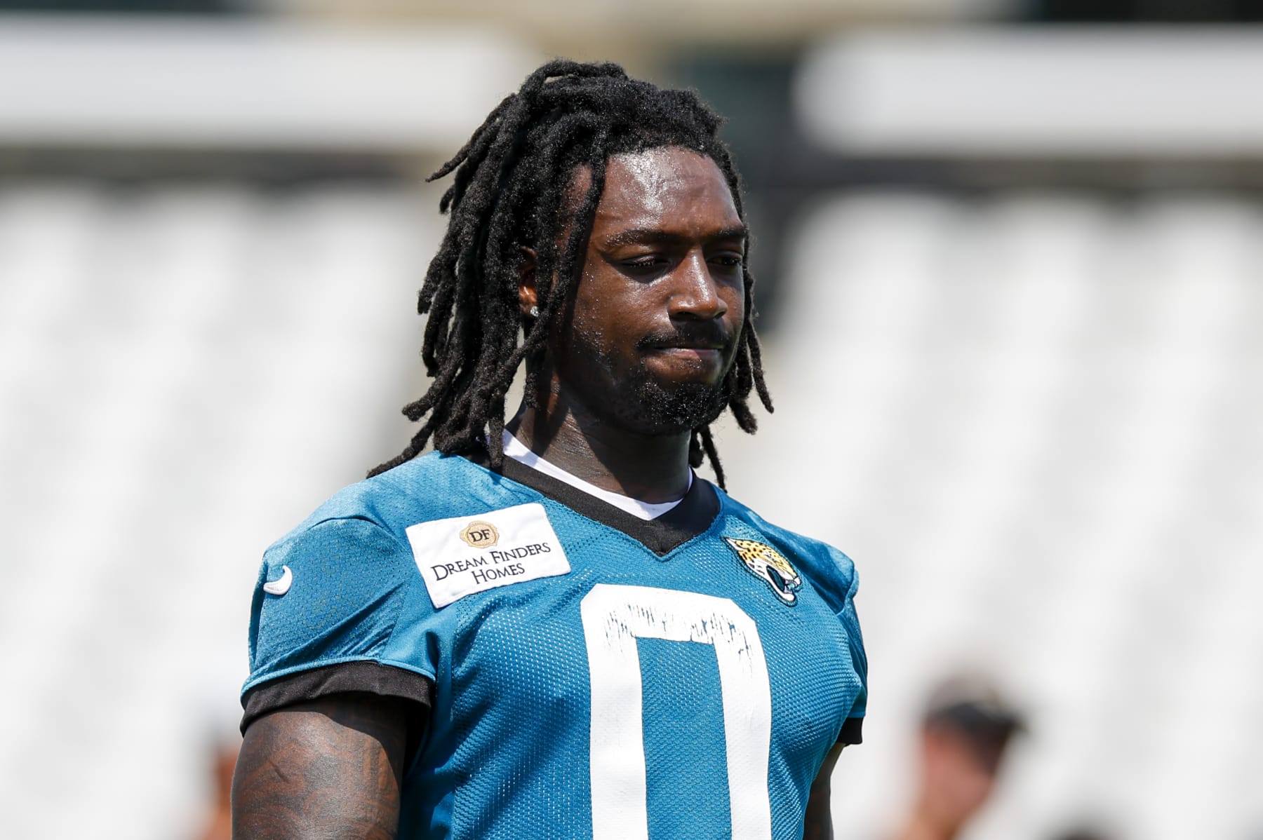JACKSONVILLE, FL - MAY 30: Jacksonville Jaguars Wide Receiver Calvin Ridley (0) during the Jacksonville Jaguars OTA on May 30, 2023 at TIAA Bank Field in Jacksonville, Fl. (Photo by David Rosenblum/Icon Sportswire via Getty Images)