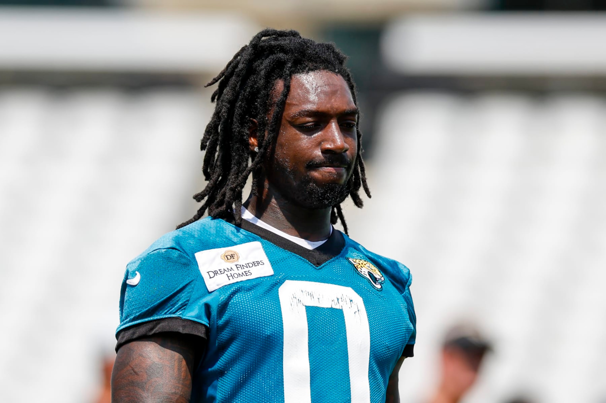 JACKSONVILLE, FL - MAY 30: Jacksonville Jaguars Wide Receiver Calvin Ridley (0) during the Jacksonville Jaguars OTA on May 30, 2023 at TIAA Bank Field in Jacksonville, Fl. (Photo by David Rosenblum/Icon Sportswire via Getty Images)