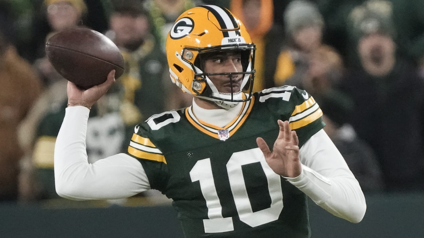 Green Bay Packers' Jordan Love during an NFL football game against the Minnesota Vikings Sunday, Jan. 1, 2023, in Green Bay, Wis. (AP Photo/Morry Gash)