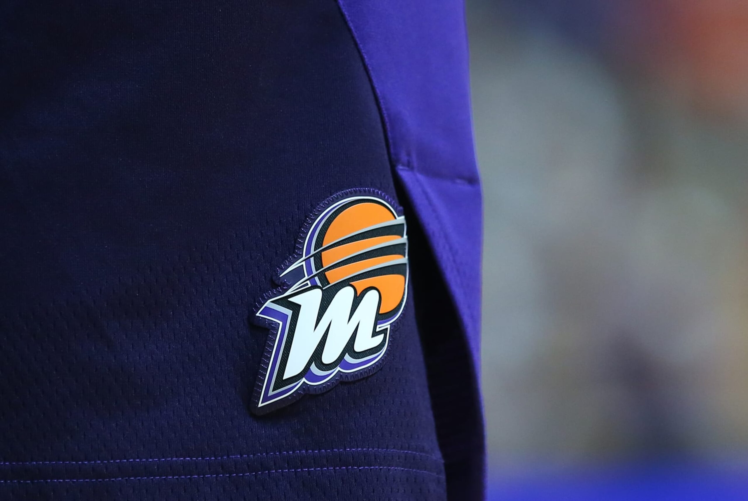 UNCASVILLE, CT - AUGUST 01: General view of the Phoenix Mercury logo on a pair of game shorts during a WNBA game against Connecticut Sun on August 1, 2019, at Mohegan Sun Arena in Uncasville, CT. (Photo by M. Anthony Nesmith/Icon Sportswire via Getty Images) UNCASVILLE, CT - AUGUST 01: General view of the Phoenix Mercury logo on a pair of game shorts during a WNBA game against Connecticut Sun on August 1, 2019, at Mohegan Sun Arena in Uncasville, CT. (Photo by M. Anthony Nesmith/Icon Sportswire via Getty Images)