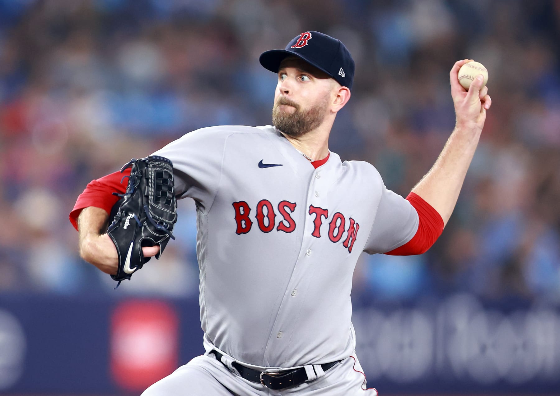 TORONTO, ON - JUNE 30:  James Paxton #65 of the Boston Red Sox delivers a pitch in the fifth inning against the Toronto Blue Jays at Rogers Centre on June 30, 2023 in Toronto, Ontario, Canada.  (Photo by Vaughn Ridley/Getty Images)