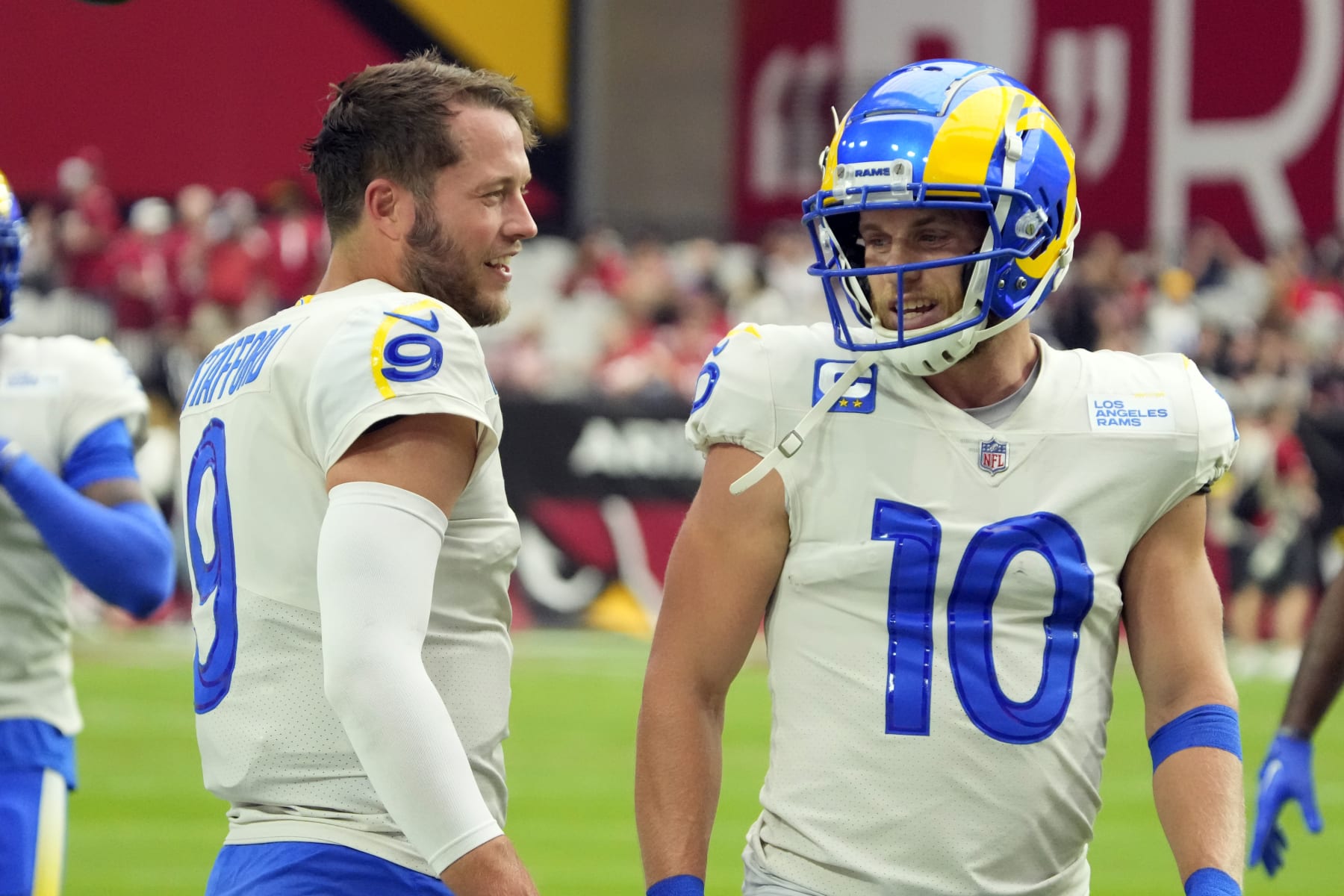 Matthew Stafford (left) and Cooper Kupp (right)