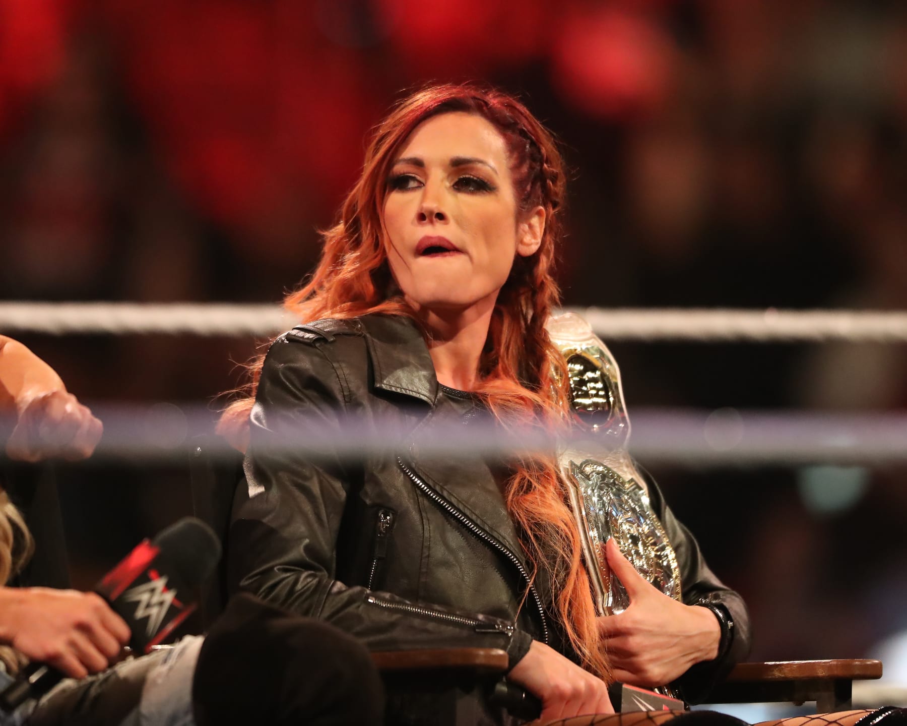 PHOENIX, ARIZONA - MARCH 27: Becky Lynch with her belt during WWE WrestleMania RAW at the Footprint Center on March 27, 2023 in Phoenix, Arizona, United States. (Photo by Alejandro Salazar/PX Images/Icon Sportswire via Getty Images) PHOENIX, ARIZONA - MARCH 27: Becky Lynch with her belt during WWE WrestleMania RAW at the Footprint Center on March 27, 2023 in Phoenix, Arizona, United States. (Photo by Alejandro Salazar/PX Images/Icon Sportswire via Getty Images)