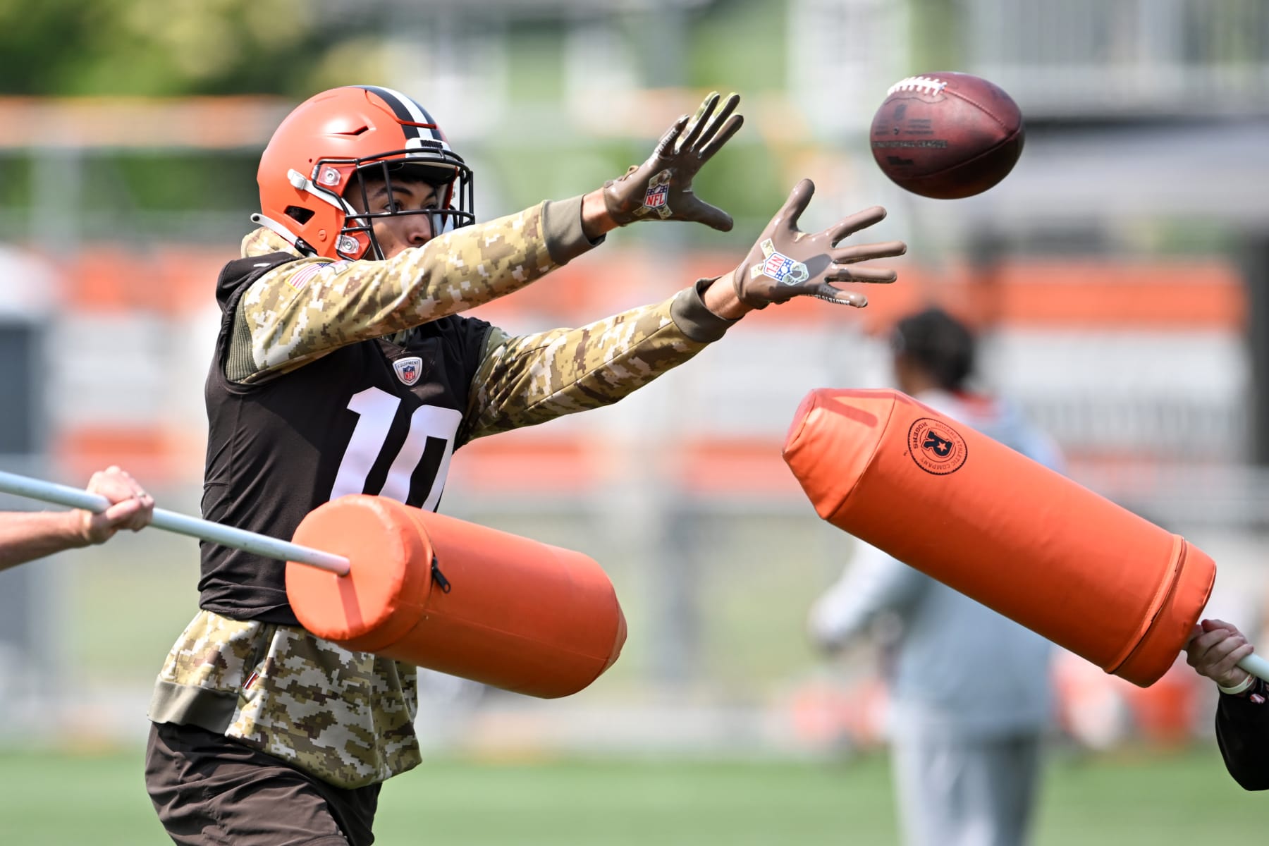 BEREA, OHIO - JUNE 07: Anthony Schwartz #10 of the Cleveland Browns runs a drill during the Cleveland Browns mandatory veteran minicamp at CrossCountry Mortgage Campus on June 07, 2023 in Berea, Ohio. (Photo by Nick Cammett/Diamond Images via Getty Images)