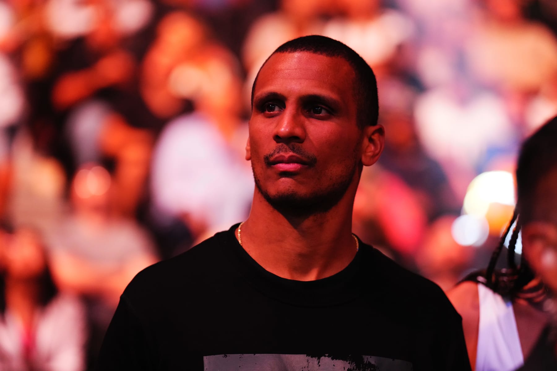 LAS VEGAS, NEVADA - JULY 08: Boston Celtics head coach Joe Mazzulla is seen in attendance during the UFC 290 event at T-Mobile Arena on July 08, 2023 in Las Vegas, Nevada. (Photo by Chris Unger/Zuffa LLC via Getty Images)