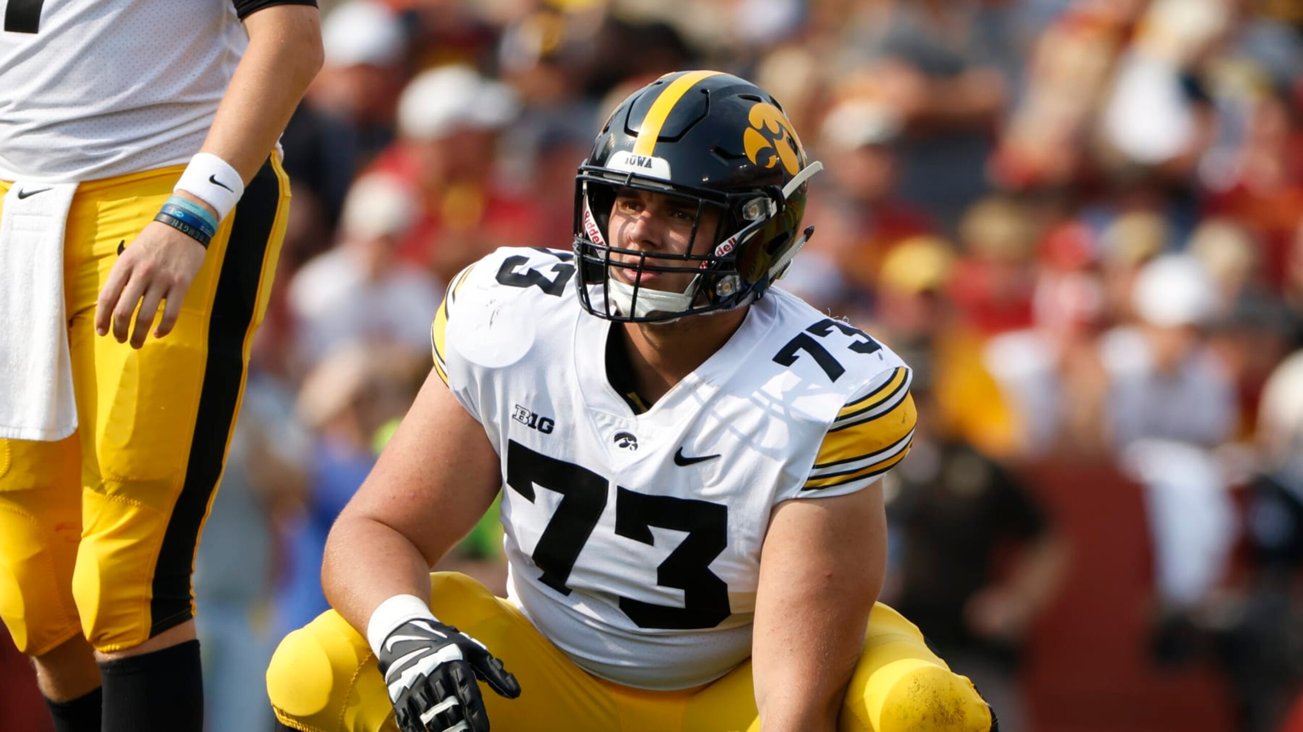 Iowa's Cody Ince during an NCAA football game on Saturday, Sept. 11, 2021, in Ames, Iowa. (AP Photo/Justin Hayworth)