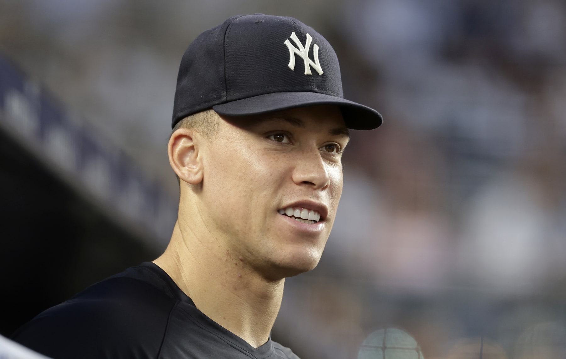 NEW YORK, NEW YORK - JULY 06: (NEW YORK DAILIES OUT)  Aaron Judge #99 of the New York Yankees looks on against the Baltimore Orioles at Yankee Stadium on July 6, 2023 in Bronx borough of New York City. The Orioles defeated the Yankees 14-1. (Photo by Jim McIsaac/Getty Images)