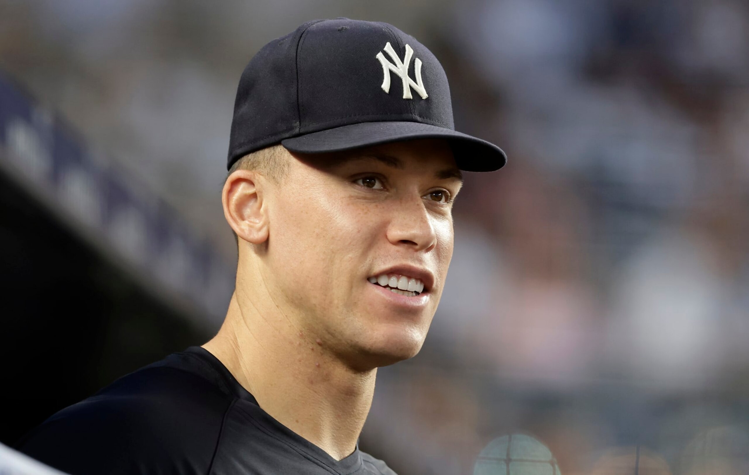NEW YORK, NEW YORK - JULY 06: (NEW YORK DAILIES OUT)  Aaron Judge #99 of the New York Yankees looks on against the Baltimore Orioles at Yankee Stadium on July 6, 2023 in Bronx borough of New York City. The Orioles defeated the Yankees 14-1. (Photo by Jim McIsaac/Getty Images)