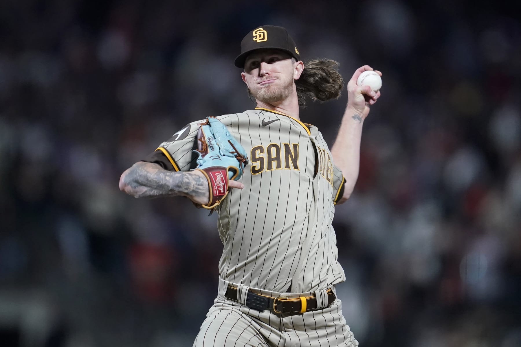 San Diego Padres pitcher Josh Hader during a baseball game against the San Francisco Giants in San Francisco, Tuesday, June 20, 2023. (AP Photo/Jeff Chiu)