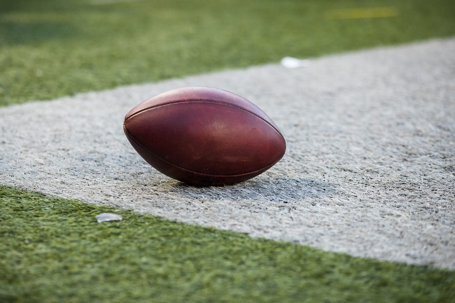 ORCHARD PARK, NY - DECEMBER 09:  Football sets on the field during the game between the Buffalo Bills and the New York Jets at New Era Field on December 9, 2018 in Orchard Park, New York. New York defeats Buffalo 27-23. (Photo by Brett Carlsen/Getty Images)