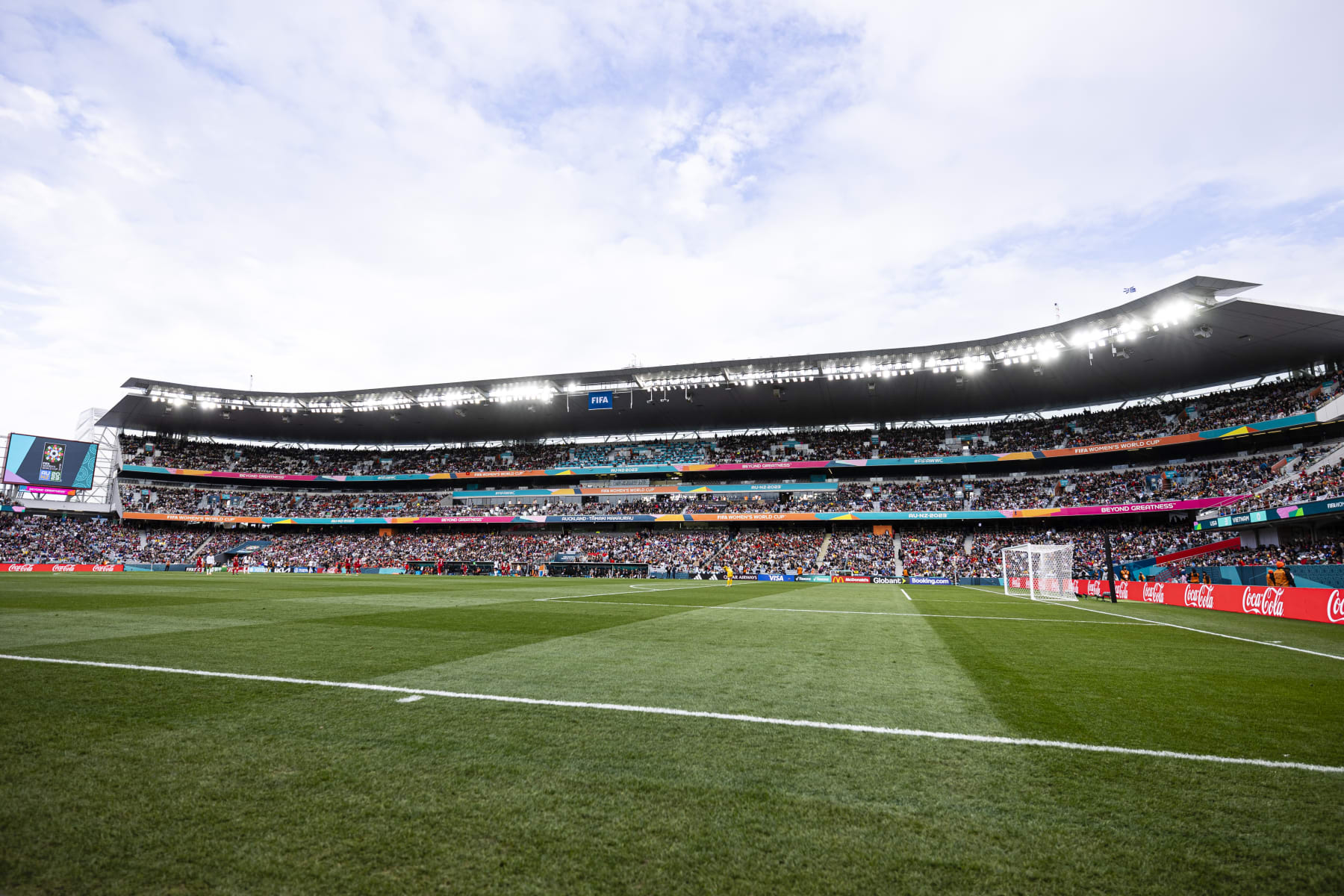 AUCKLAND, NEW ZEALAND - JULY 22: A view of  Eden Park Stadium field and stands during the FIFA Women's World Cup Australia & New Zealand 2023 Group E match between USA and Vietnam on July 22, 2023 in Auckland, New Zealand. (Photo by Ane Frosaker/Eurasia Sport Images/Getty Images)