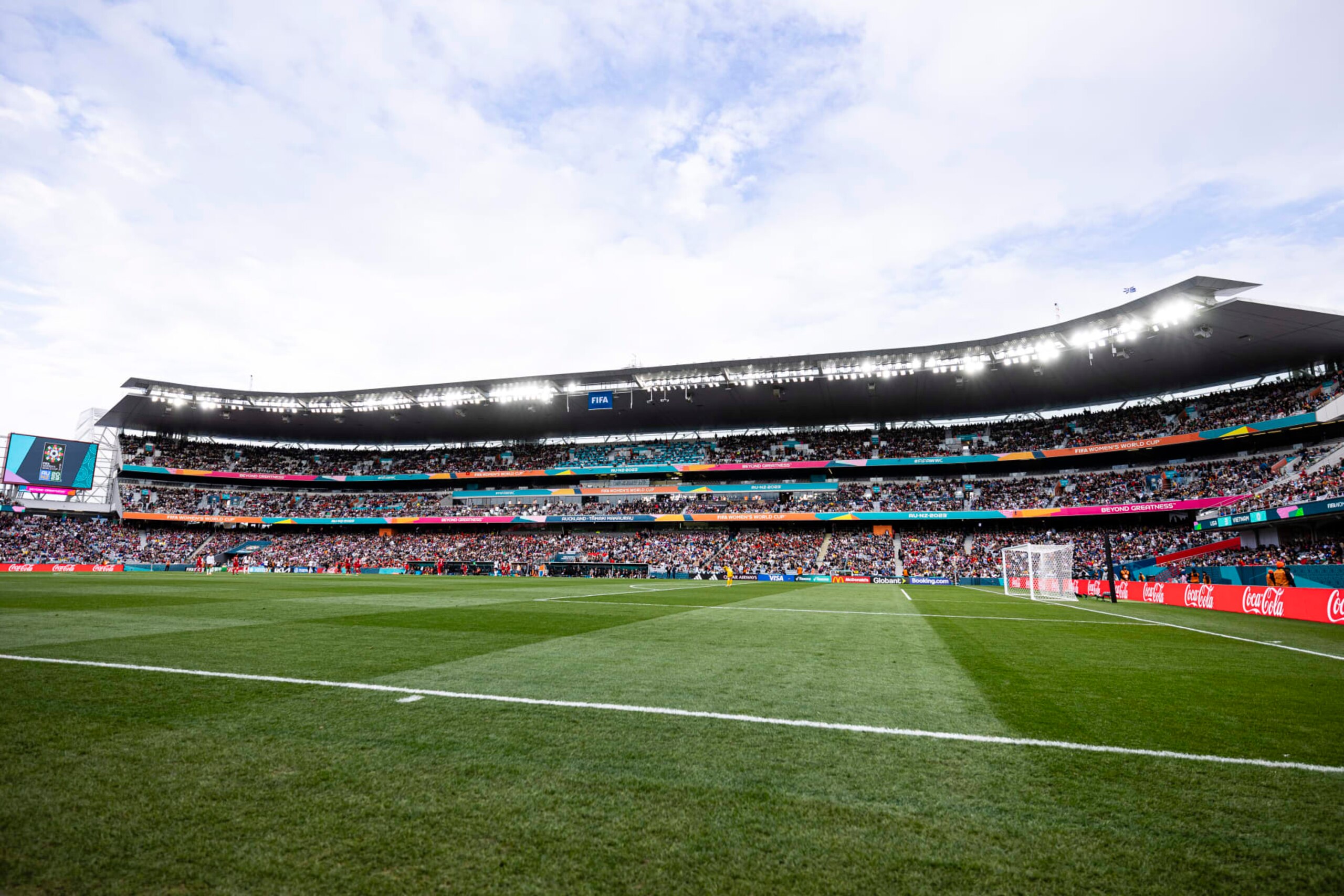 AUCKLAND, NEW ZEALAND - JULY 22: A view of  Eden Park Stadium field and stands during the FIFA Women's World Cup Australia & New Zealand 2023 Group E match between USA and Vietnam on July 22, 2023 in Auckland, New Zealand. (Photo by Ane Frosaker/Eurasia Sport Images/Getty Images)