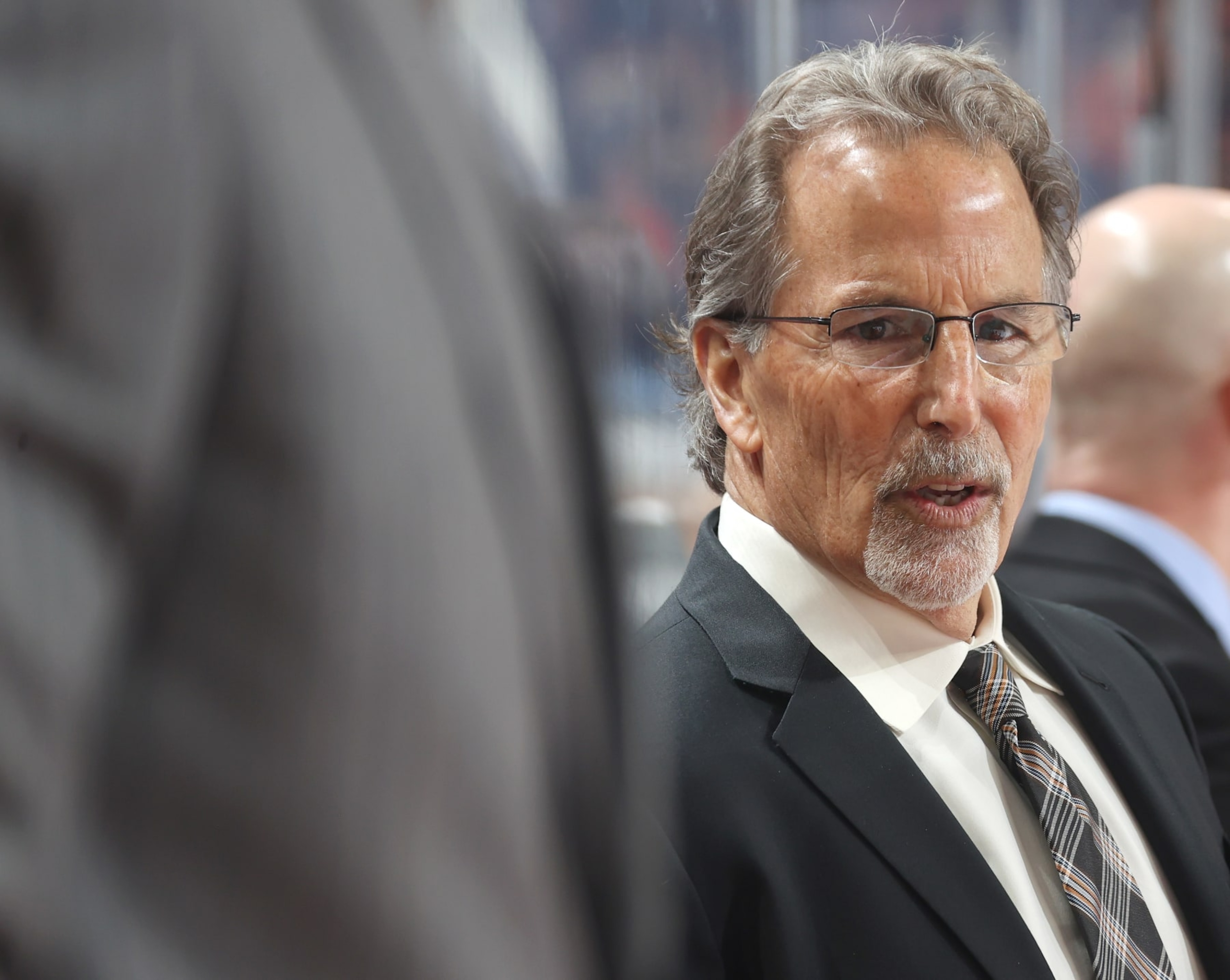 PHILADELPHIA, PENNSYLVANIA - MARCH 25: Head Coach of the Philadelphia Flyers John Tortorella watches the play on the ice during the first period against the Detroit Red Wings at the Wells Fargo Center on March 25, 2023 in Philadelphia, Pennsylvania. (Photo by Len Redkoles/NHLI via Getty Images) PHILADELPHIA, PENNSYLVANIA - MARCH 25: Head Coach of the Philadelphia Flyers John Tortorella watches the play on the ice during the first period against the Detroit Red Wings at the Wells Fargo Center on March 25, 2023 in Philadelphia, Pennsylvania. (Photo by Len Redkoles/NHLI via Getty Images)