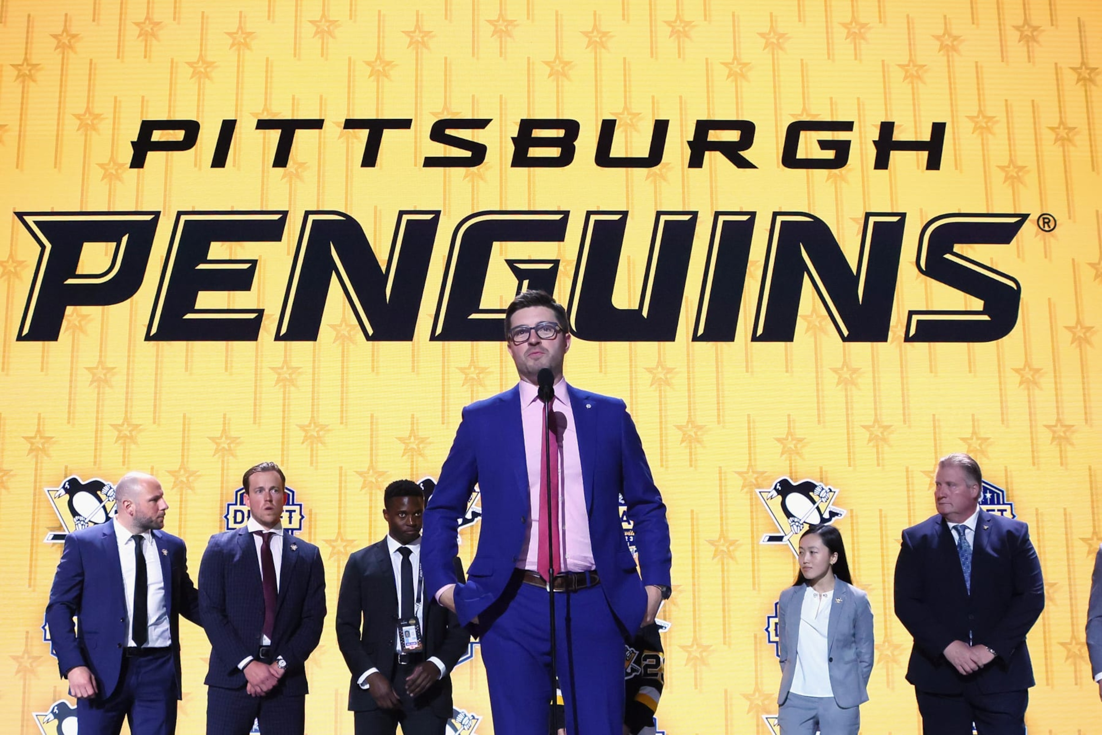 NASHVILLE, TENNESSEE - JUNE 28: Kyle Dubas of the Pittsburgh Penguins attends the 2023 NHL Draft at the Bridgestone Arena on June 28, 2023 in Nashville, Tennessee. (Photo by Bruce Bennett/Getty Images) NASHVILLE, TENNESSEE - JUNE 28: Kyle Dubas of the Pittsburgh Penguins attends the 2023 NHL Draft at the Bridgestone Arena on June 28, 2023 in Nashville, Tennessee. (Photo by Bruce Bennett/Getty Images)