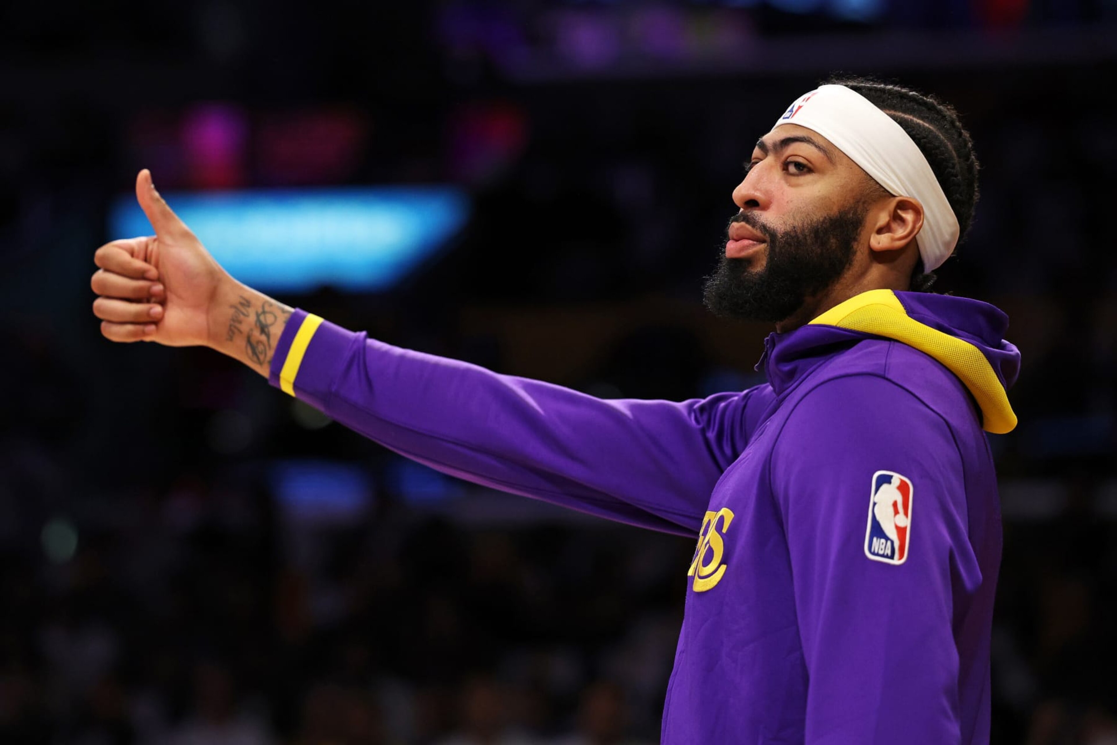LOS ANGELES, CALIFORNIA - MAY 20: Anthony Davis #3 of the Los Angeles Lakers warms up before playing against the Denver Nuggets in game three of the Western Conference Finals at Crypto.com Arena on May 20, 2023 in Los Angeles, California. NOTE TO USER: User expressly acknowledges and agrees that, by downloading and or using this photograph, User is consenting to the terms and conditions of the Getty Images License Agreement. (Photo by Harry How/Getty Images)