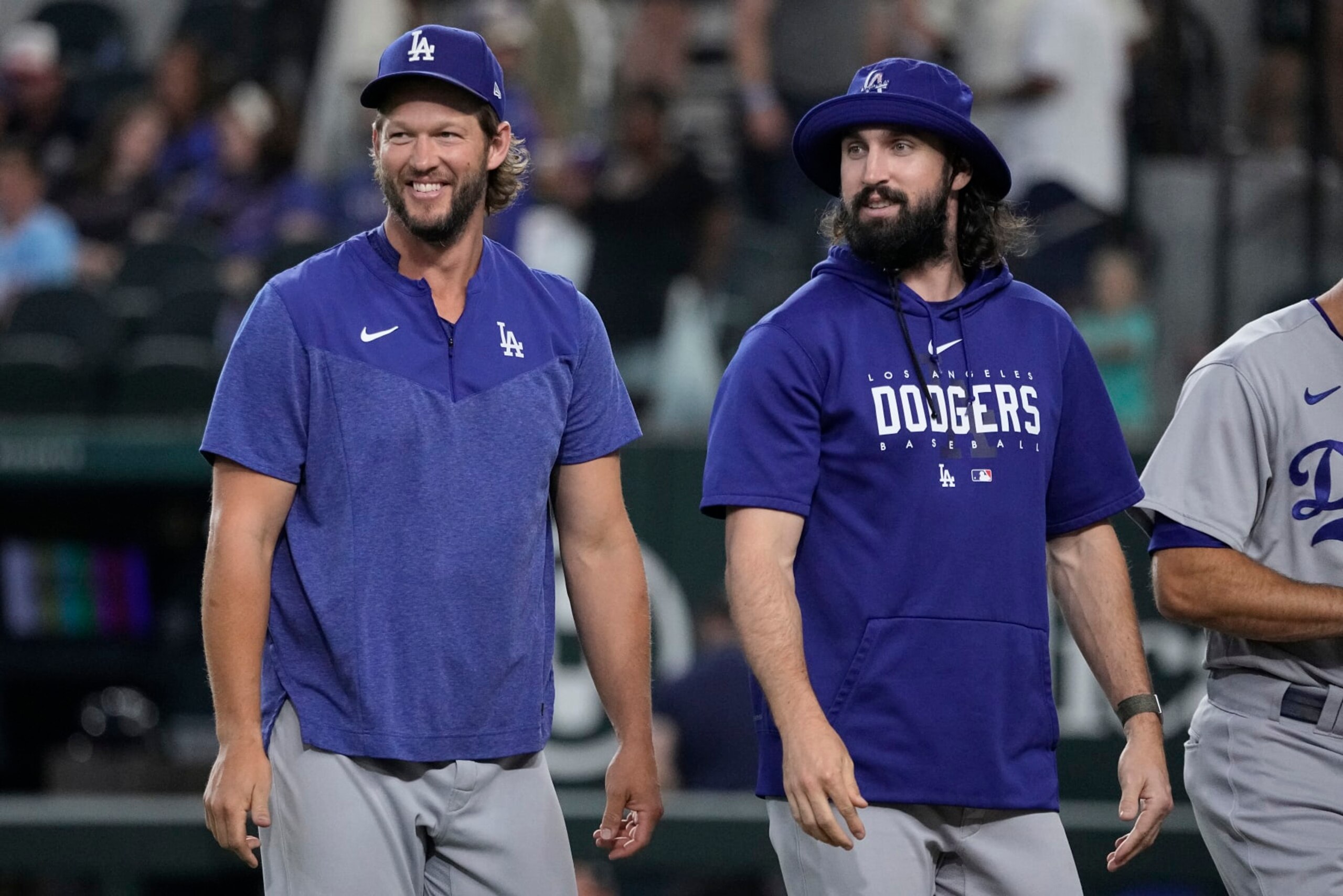 Clayton Kershaw (L) and Tony Gonsolin (R)