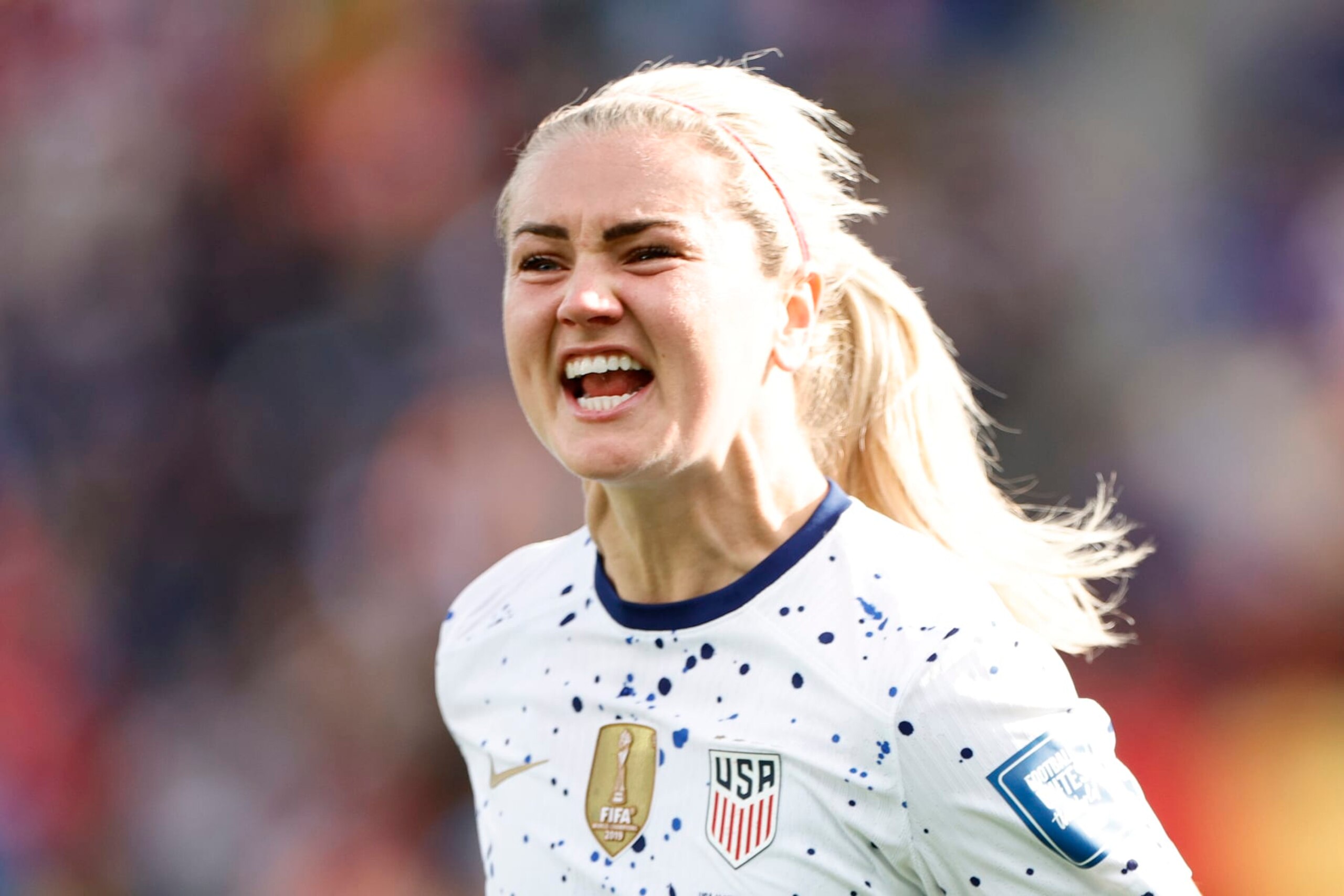 WELLINGTON, NEW ZEALAND - JULY 27: Lindsey Horan #10 of the United States celebrates scoring during the second half against the Netherlands during the FIFA Women's World Cup Australia & New Zealand 2023 Group E match at Wellington Regional Stadium on July 27, 2023 in Wellington, New Zealand. (Photo by Carmen Mandato/USSF/Getty Images)