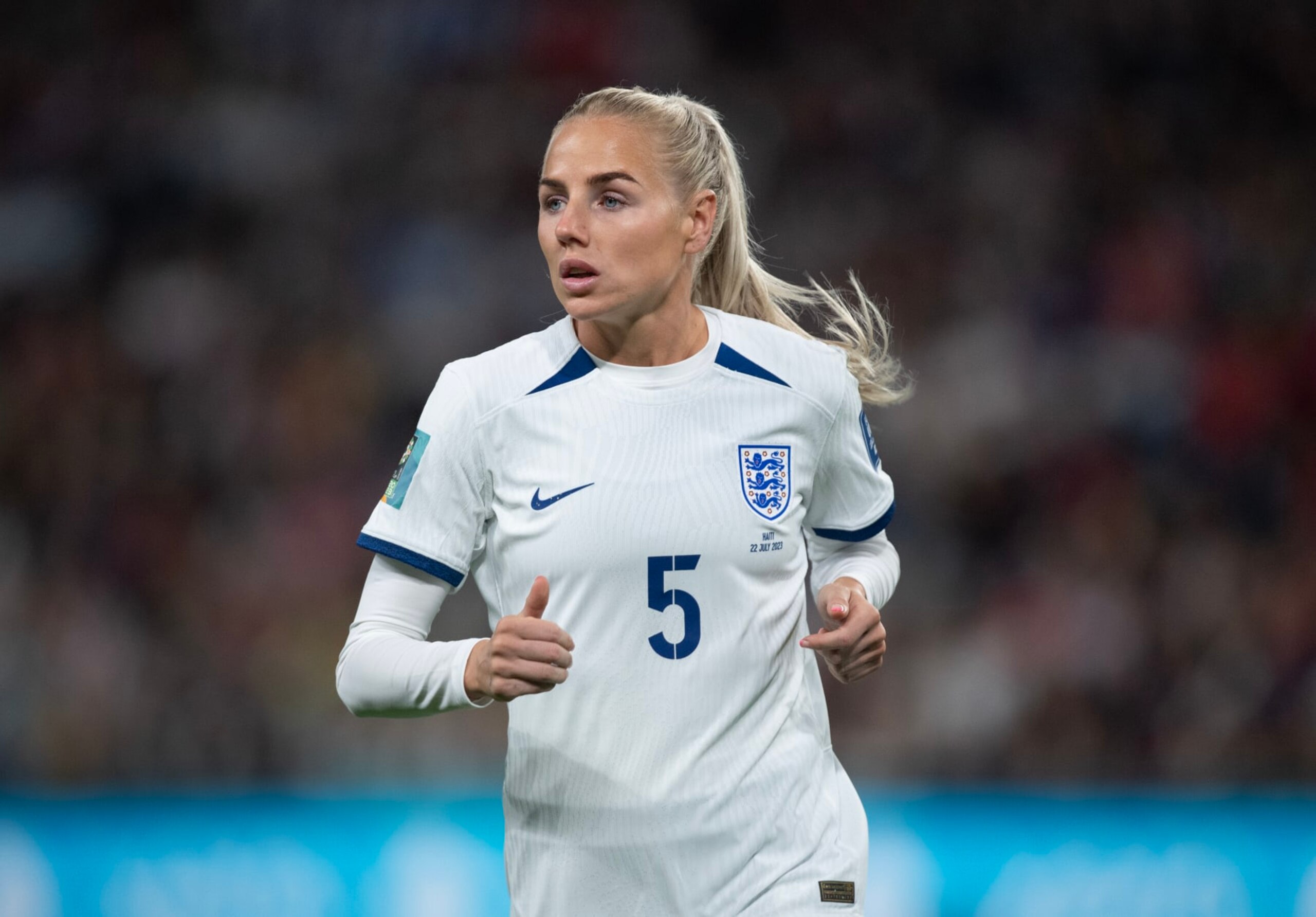 BRISBANE, AUSTRALIA - JULY 22: Alex Greenwood of England in action during the FIFA Women's World Cup Australia & New Zealand 2023 Group D match between England and Haiti at Brisbane Stadium on July 22, 2023 in Brisbane, Australia. (Photo by Joe Prior/Visionhaus via Getty Images) BRISBANE, AUSTRALIA - JULY 22: Alex Greenwood of England in action during the FIFA Women's World Cup Australia & New Zealand 2023 Group D match between England and Haiti at Brisbane Stadium on July 22, 2023 in Brisbane, Australia. (Photo by Joe Prior/Visionhaus via Getty Images)