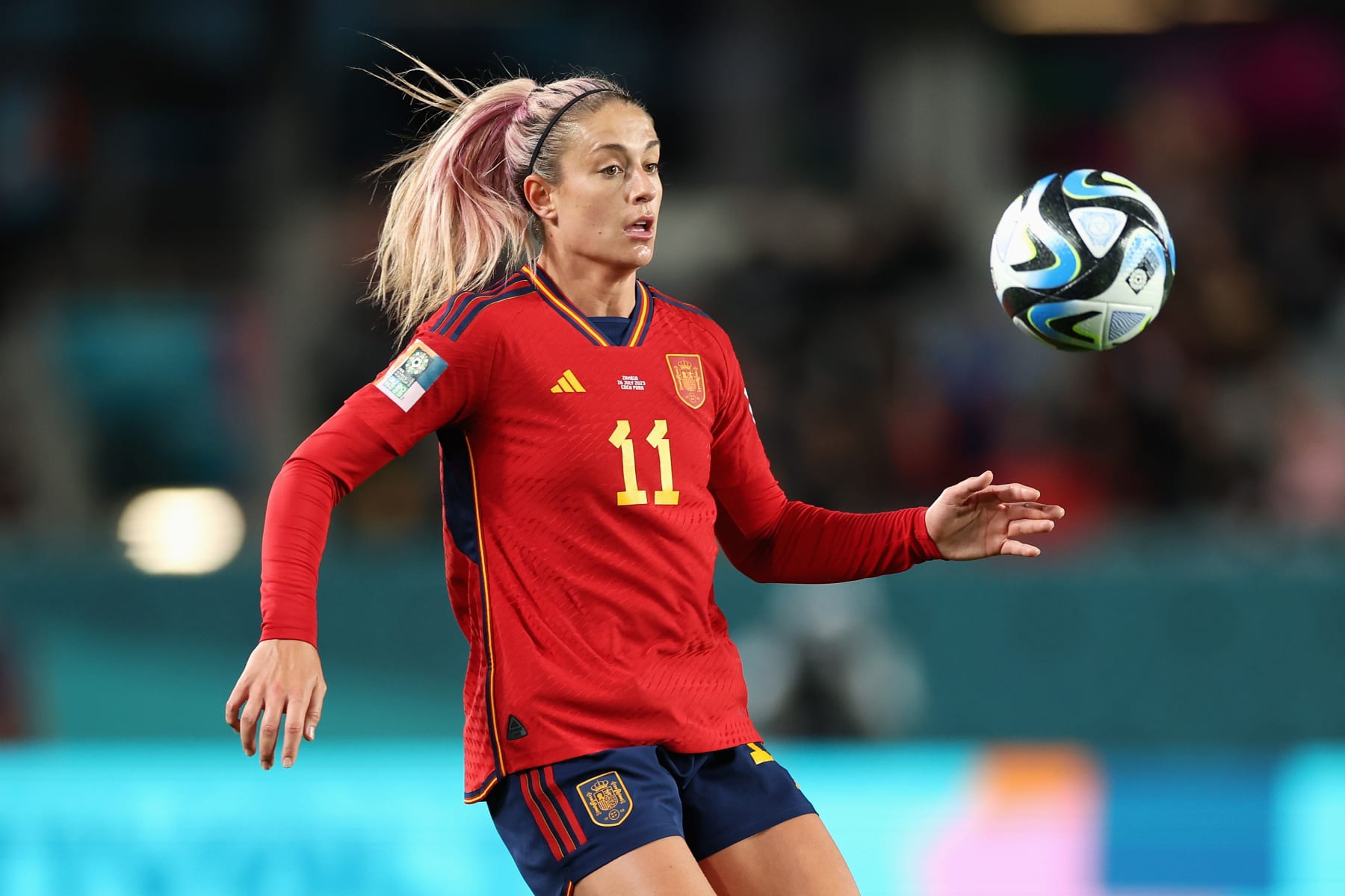 AUCKLAND, NEW ZEALAND - JULY 26: Alexia Putellas of Spain in action during the FIFA Women's World Cup Australia & New Zealand 2023 Group C match between Spain and Zambia at Eden Park on July 26, 2023 in Auckland, New Zealand. (Photo by Buda Mendes/Getty Images)