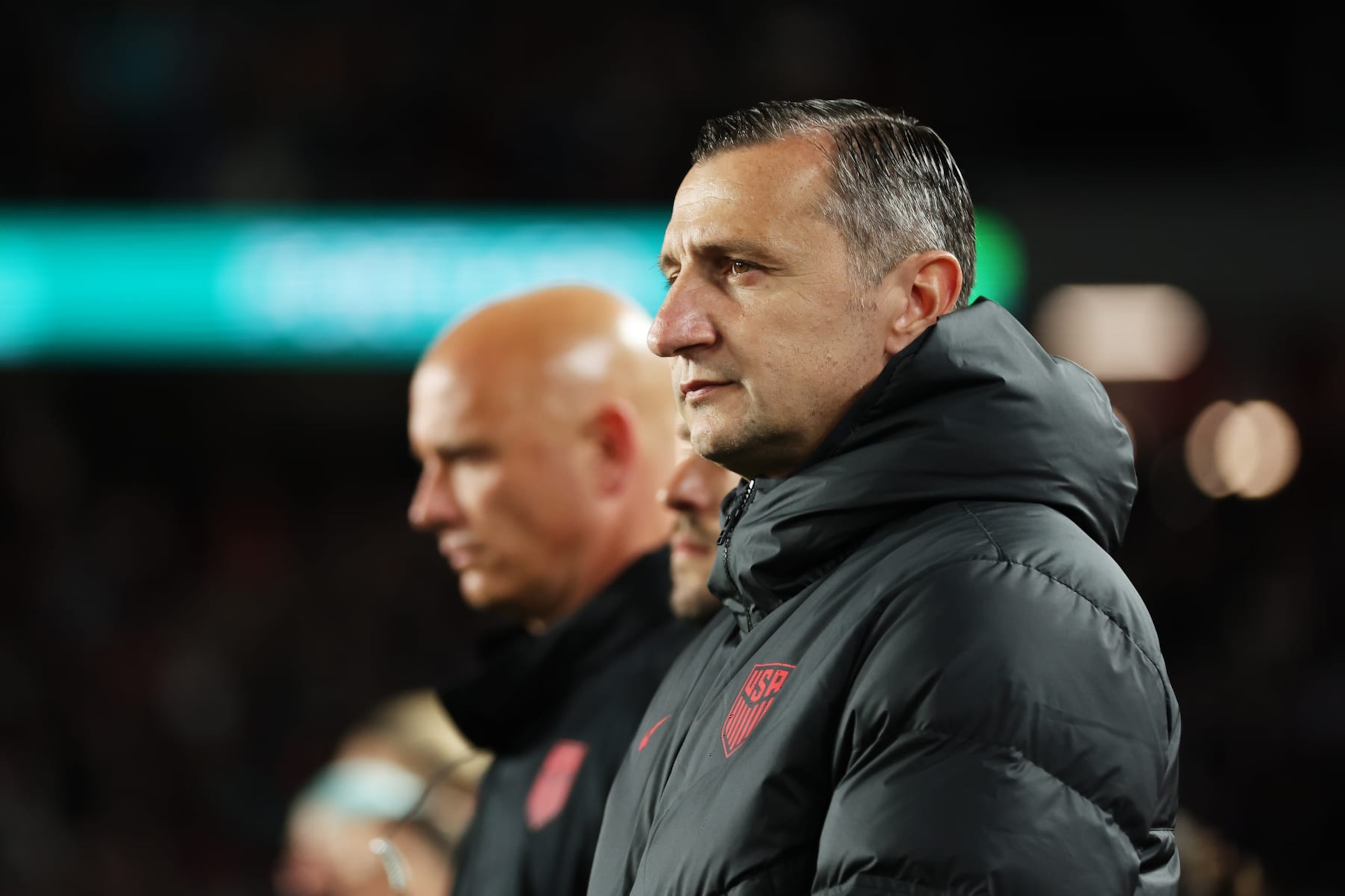 AUCKLAND, NEW ZEALAND - AUGUST 01: Vlatko Andonovski, Head Coach of USA, is seen during the FIFA Women's World Cup Australia & New Zealand 2023 Group E match between Portugal and USA at Eden Park on August 01, 2023 in Auckland, New Zealand. (Photo by Buda Mendes/Getty Images)