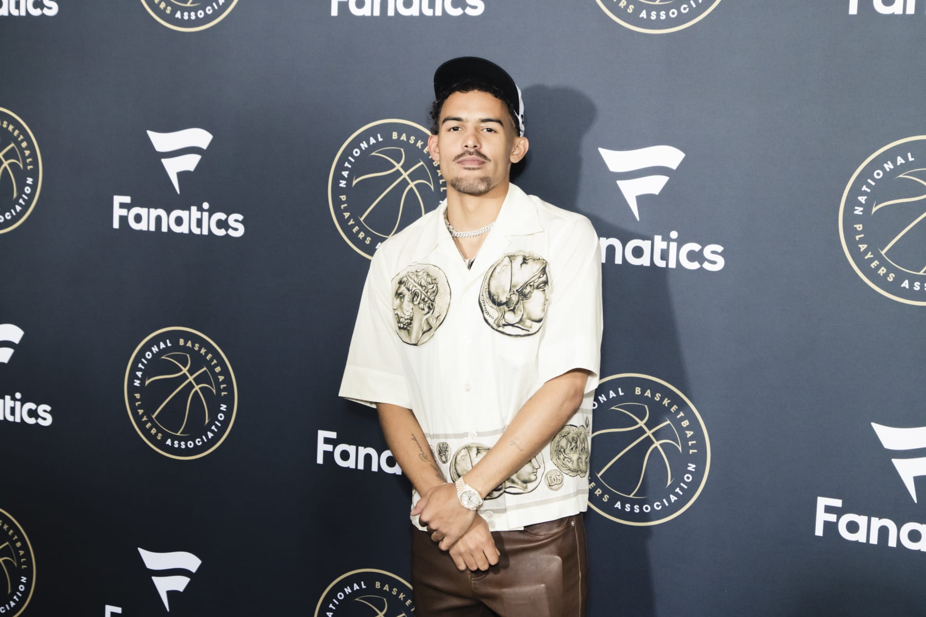 LAS VEGAS, NEVADA - JULY 08: Trae Young attends the Fanatics x NBPA Summer Players Party hosted by Michael Rubin at Tao Nightclub at The Venetian Resort Las Vegas on July 08, 2023 in Las Vegas, Nevada. (Photo by Greg Doherty/Getty Images)