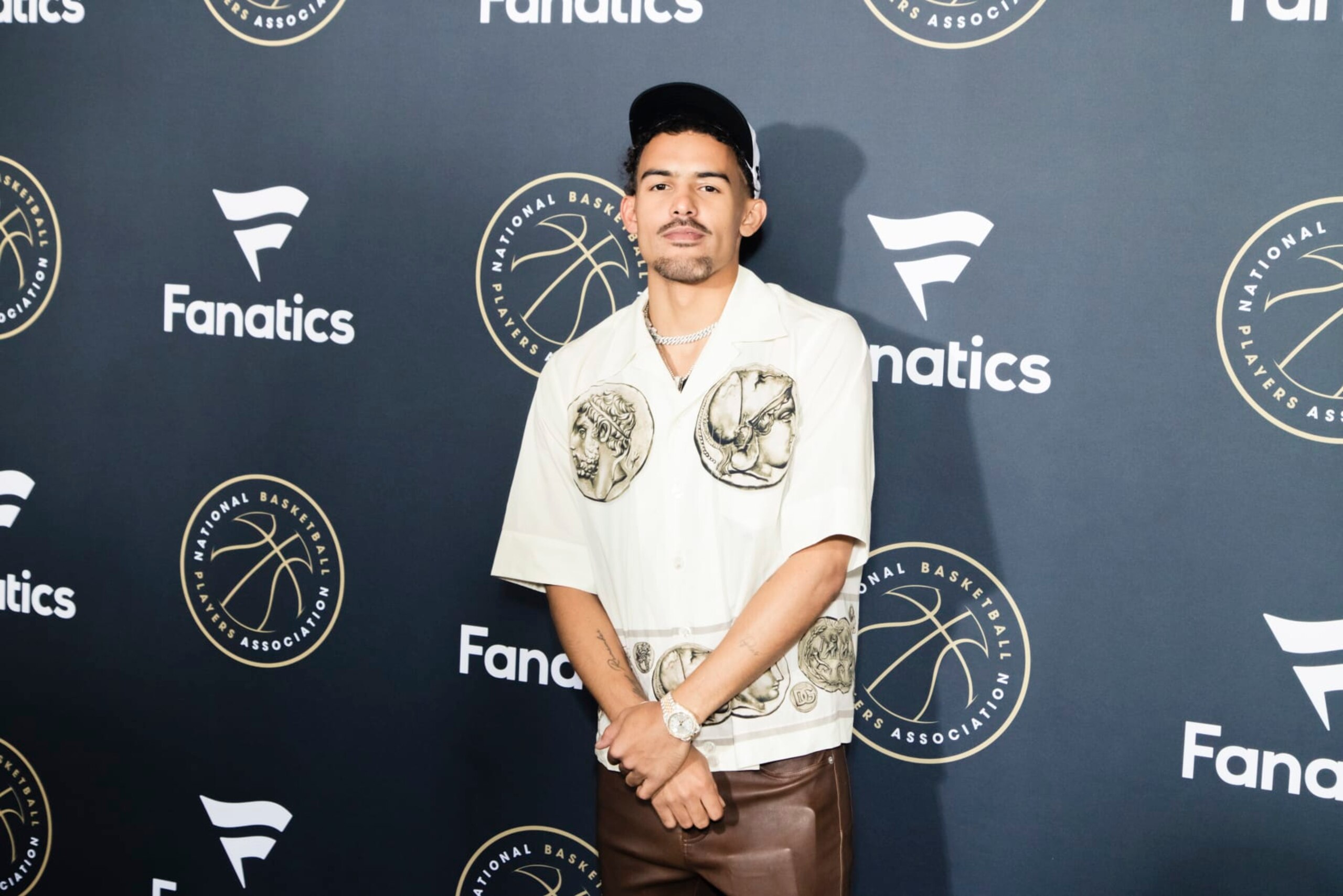 LAS VEGAS, NEVADA - JULY 08: Trae Young attends the Fanatics x NBPA Summer Players Party hosted by Michael Rubin at Tao Nightclub at The Venetian Resort Las Vegas on July 08, 2023 in Las Vegas, Nevada. (Photo by Greg Doherty/Getty Images)