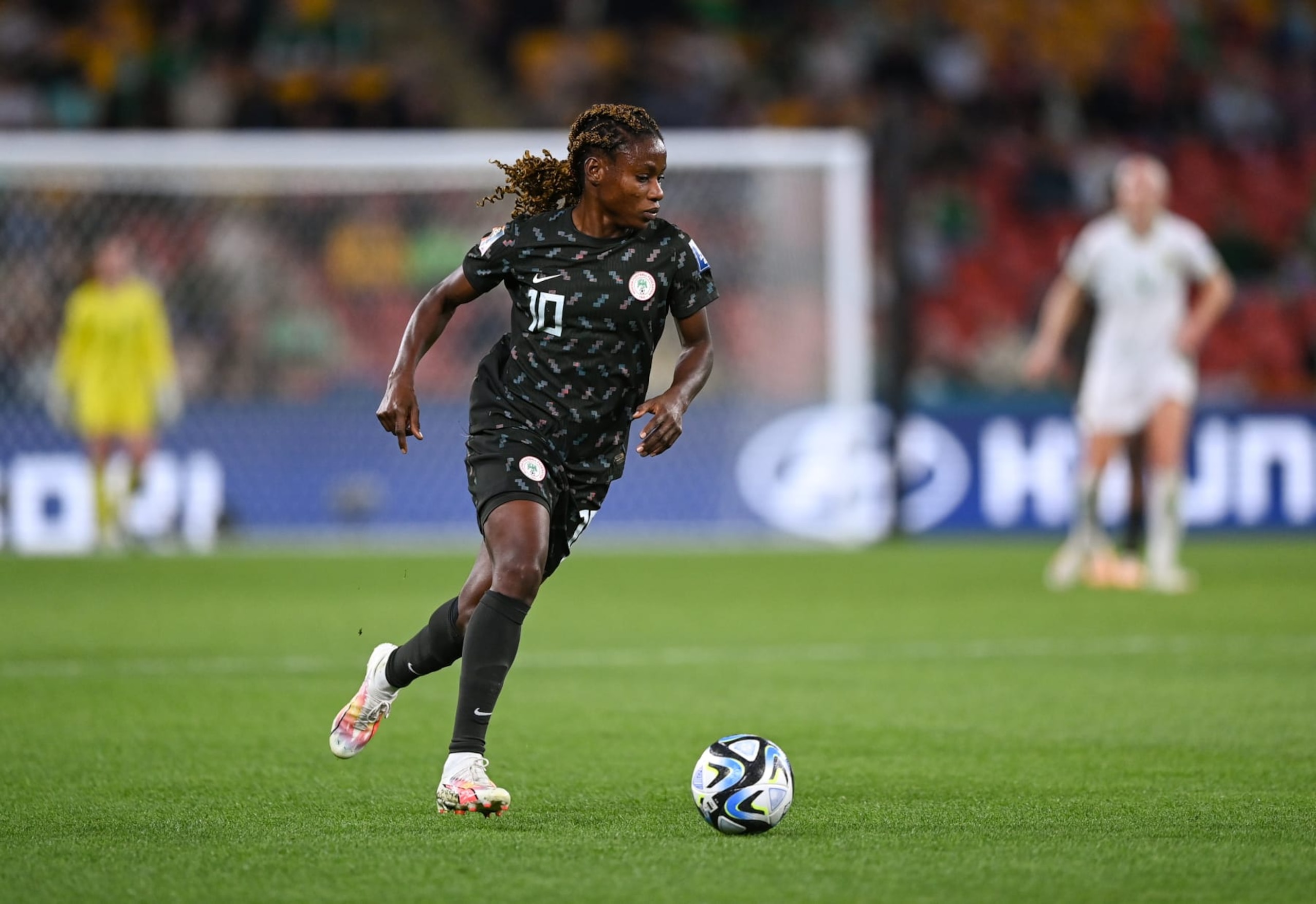 Queensland , Australia - 31 July 2023; Christy Ucheibe of Nigeria during the FIFA Women's World Cup 2023 Group B match between Republic of Ireland and Nigeria at Brisbane Stadium in Brisbane, Australia. (Photo By Stephen McCarthy/Sportsfile via Getty Images)