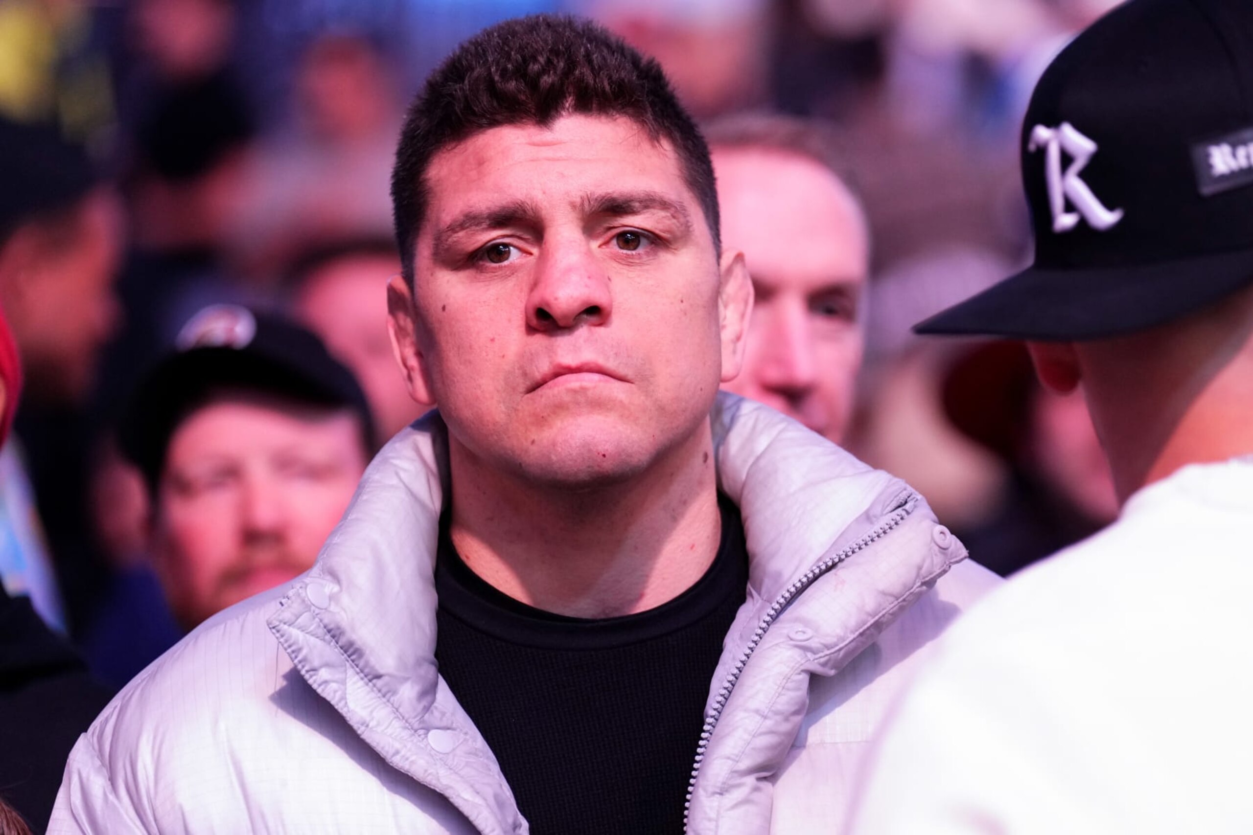 LAS VEGAS, NEVADA - MARCH 04: Nick Diaz attends the UFC 285 event at T-Mobile Arena on March 04, 2023 in Las Vegas, Nevada. (Photo by Chris Unger/Zuffa LLC via Getty Images) LAS VEGAS, NEVADA - MARCH 04: Nick Diaz attends the UFC 285 event at T-Mobile Arena on March 04, 2023 in Las Vegas, Nevada. (Photo by Chris Unger/Zuffa LLC via Getty Images)