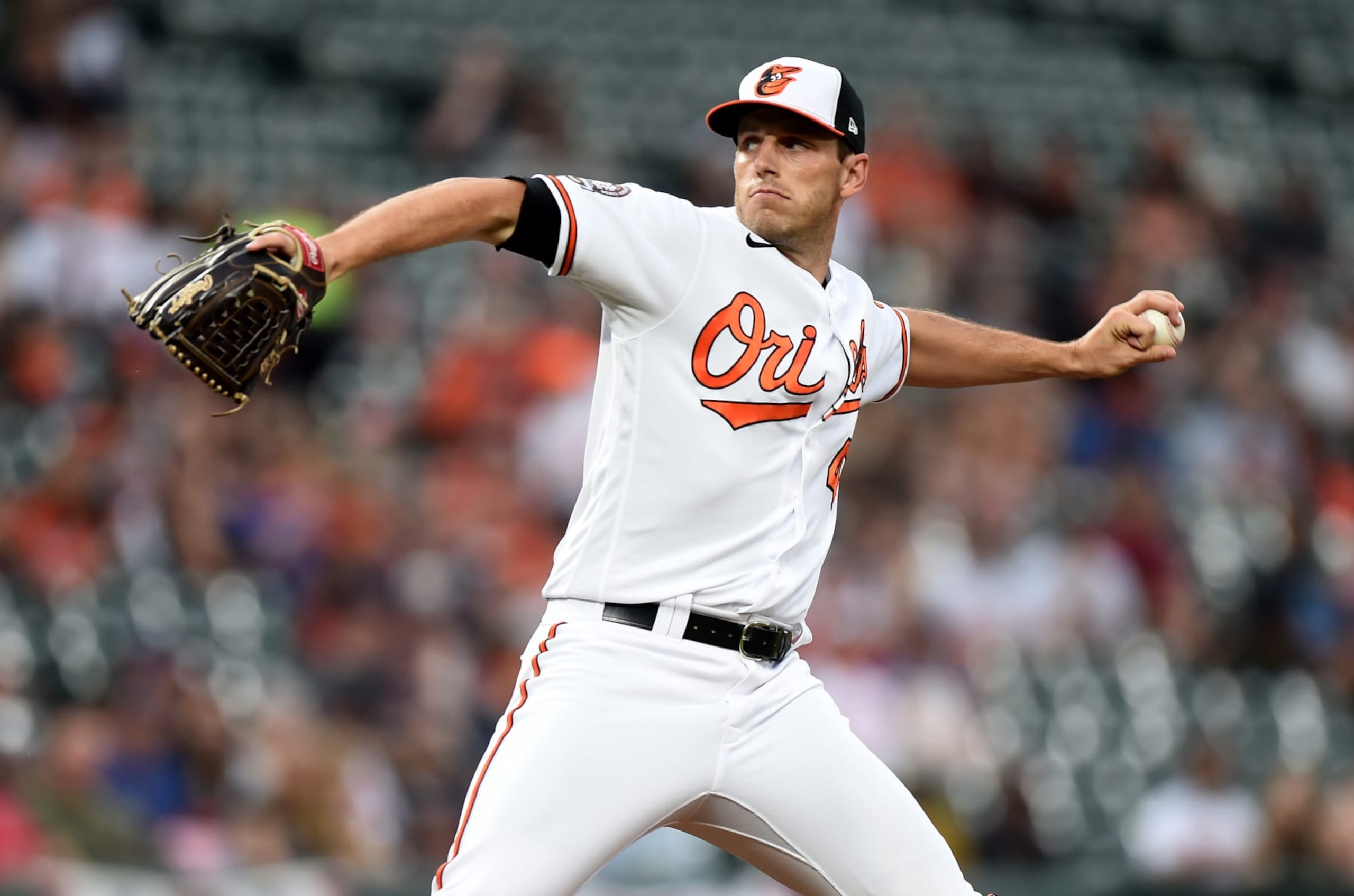BALTIMORE, MARYLAND - APRIL 13: John Means #47 of the Baltimore Orioles pitches against the Milwaukee Brewersat Oriole Park at Camden Yards on April 13, 2022 in Baltimore, Maryland. (Photo by Greg Fiume/Getty Images)