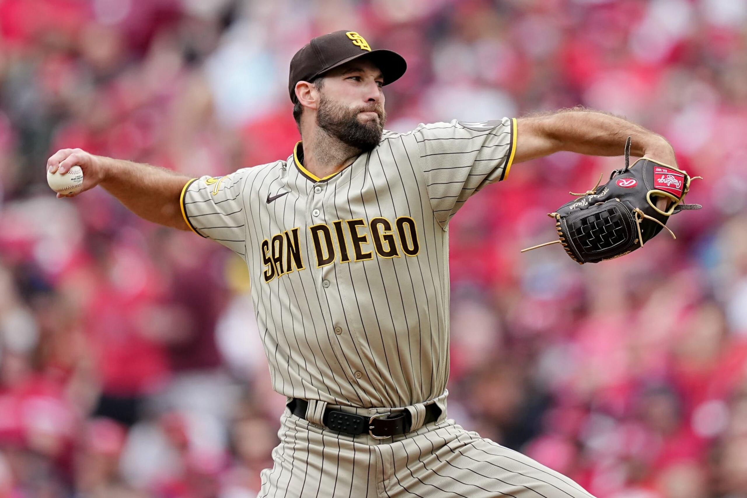 CINCINNATI, OHIO - JULY 01: Michael Wacha #52 of the San Diego Padres pitches in the second inning against the Cincinnati Reds at Great American Ball Park on July 01, 2023 in Cincinnati, Ohio. (Photo by Dylan Buell/Getty Images)